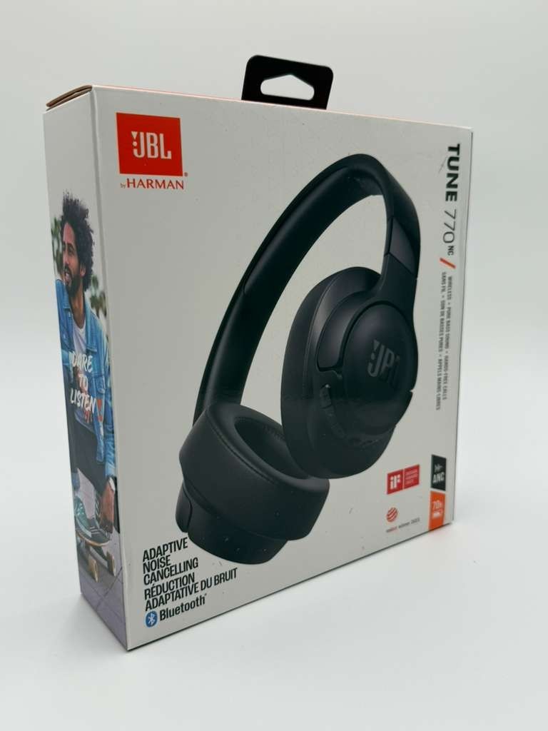 JBL Tune 770NC Adaptive Noise Cancelling Wireless Headphones Over Ear Black New