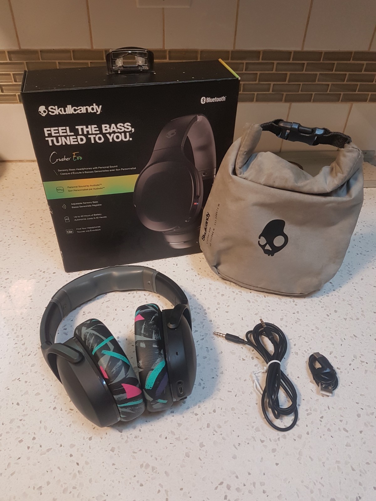 Skullcandy (S6EVW) Crusher Evo Over-Ear Wireless Headphones- Black