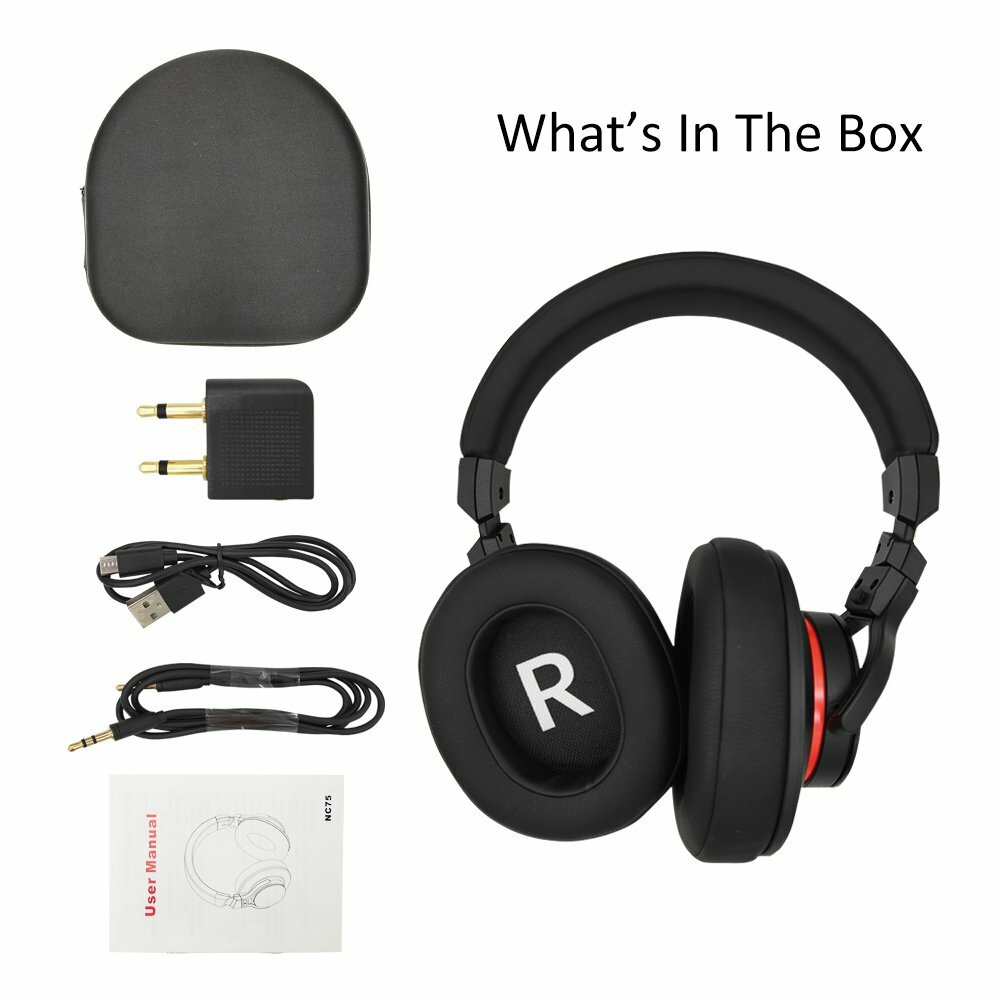 Active Noise Cancelling Headphones,Bluetooth Headphones with Microphone