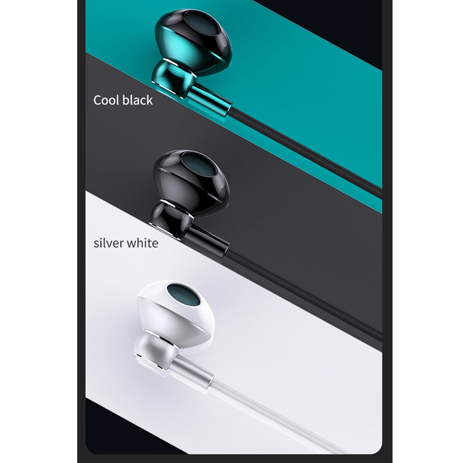 HIFI Bass Stereo Wired Earbuds Headset In-Ear Earphone Headphone MIC 3.5mm USB-C