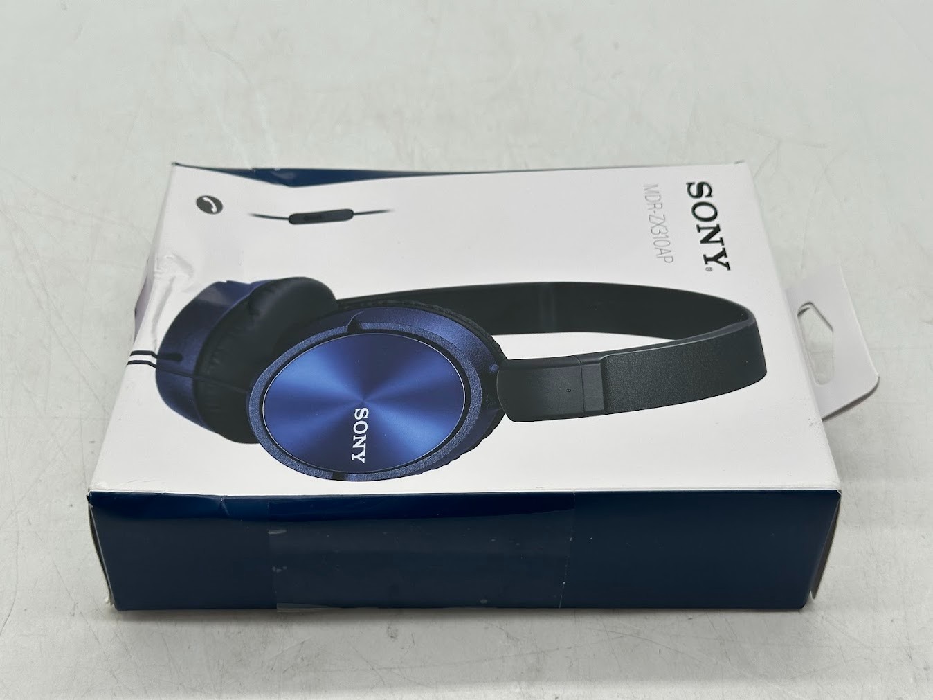 Sony MDR-ZX310AP ZX Series Wired On Ear Headphones with mic – Blue