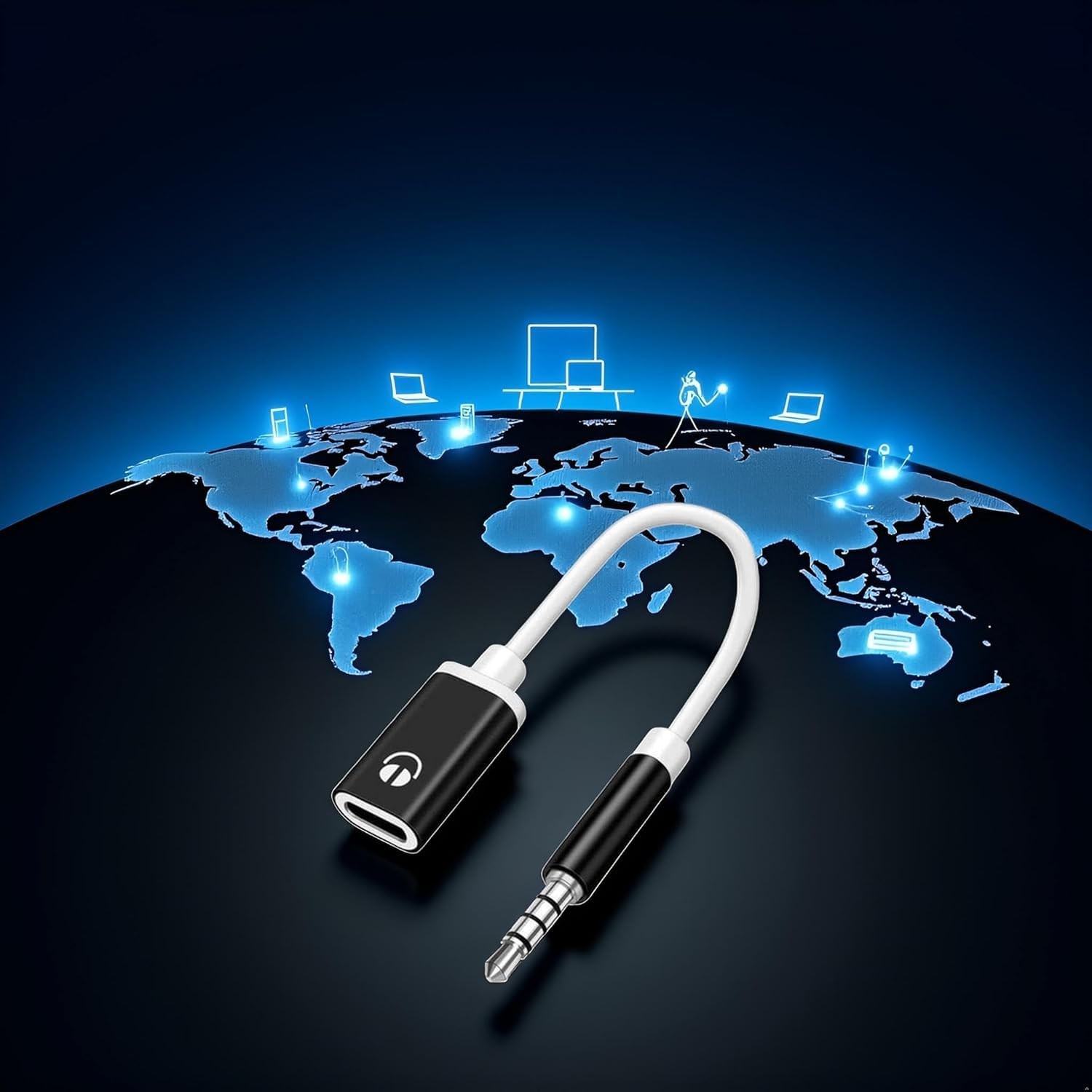 3.5mm Male to USB C Female Audio Adapter, Only Analog Audio Aux Jack Cable for S