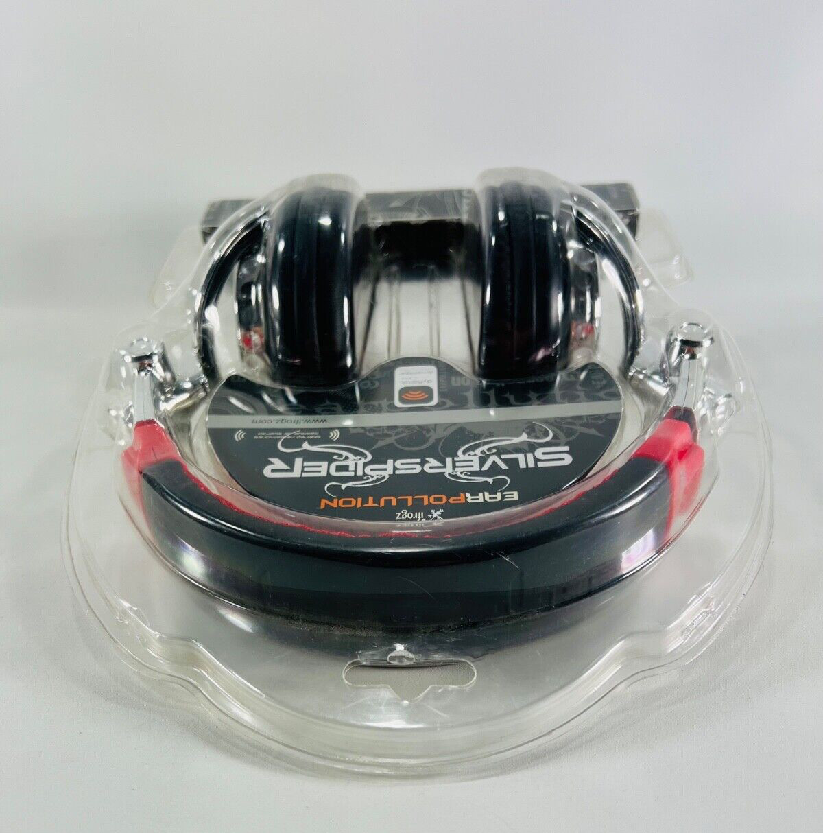 iFrogz EarPollution SilverSpider Wired Headphones w/3.5mm Jack Brand New Sealed!