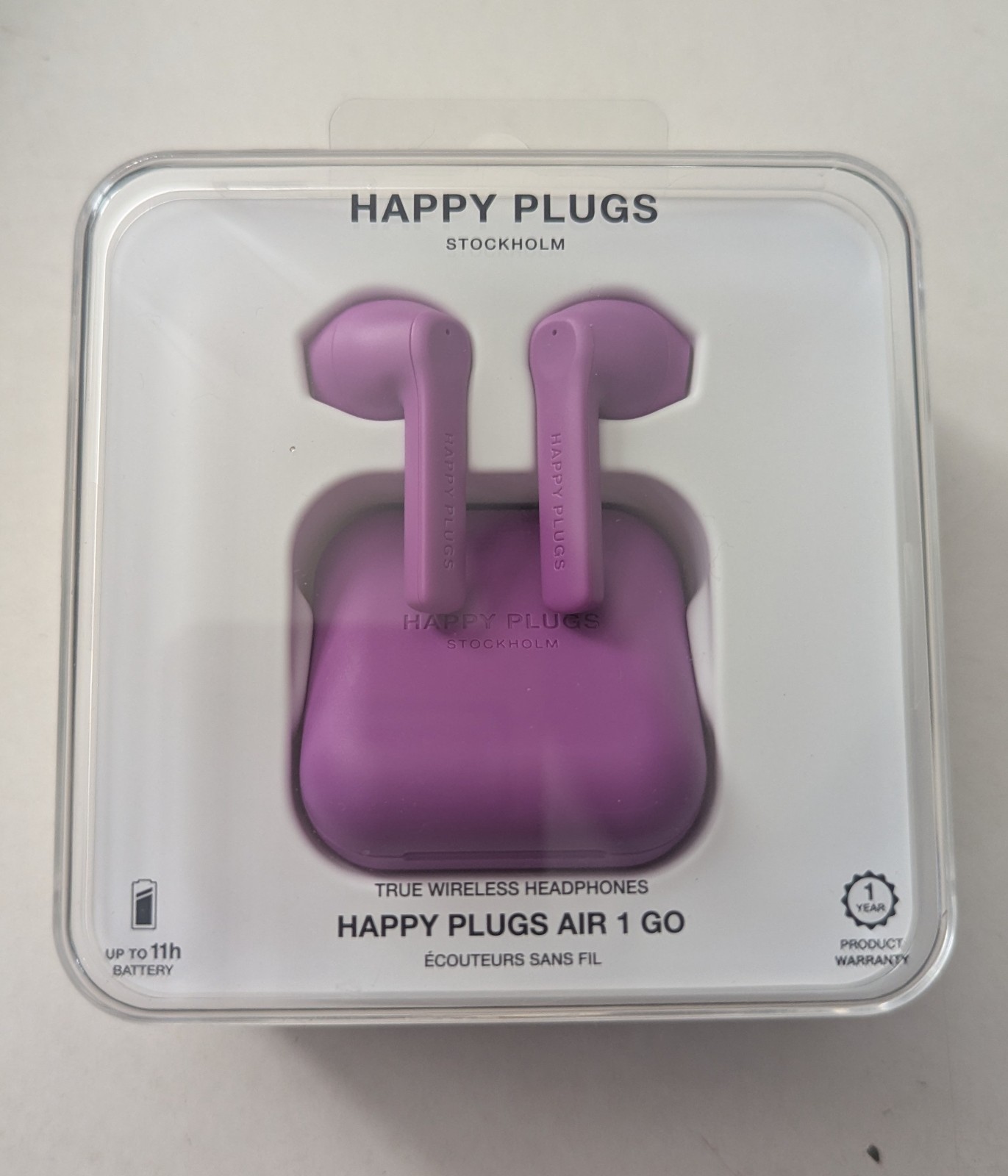 Purple Happy Plugs – Happy Plugs Air 1 Go – Wireless Earbuds
