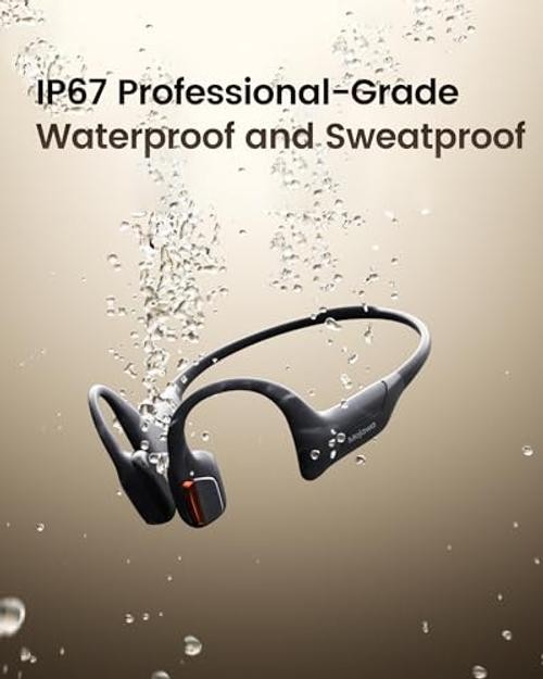 Purra Run IP67 Bone Conduction Open Ear Sports Bluetooth Headphones – Black