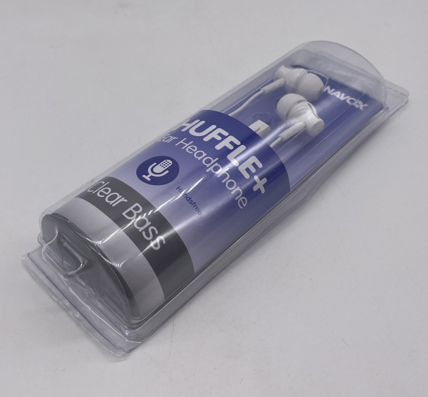 New Magnavox Clear Bass Shuffle Plus Earbuds Headphones White NIP