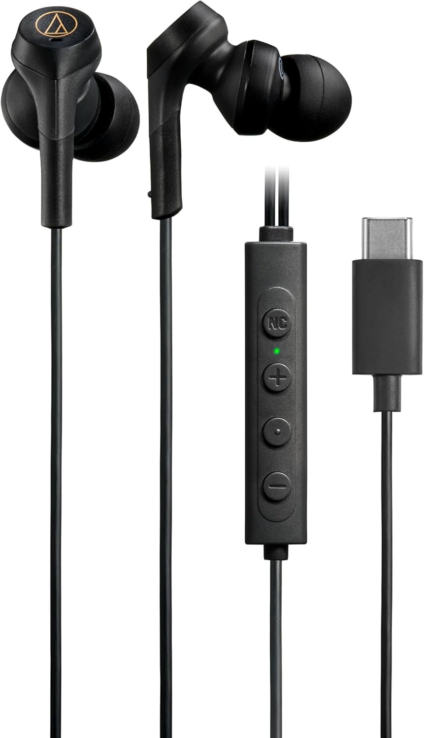Audio-Technica ATH-CKS330NC USB Type-C Solid Bass Noise Cancelling Headphones C-