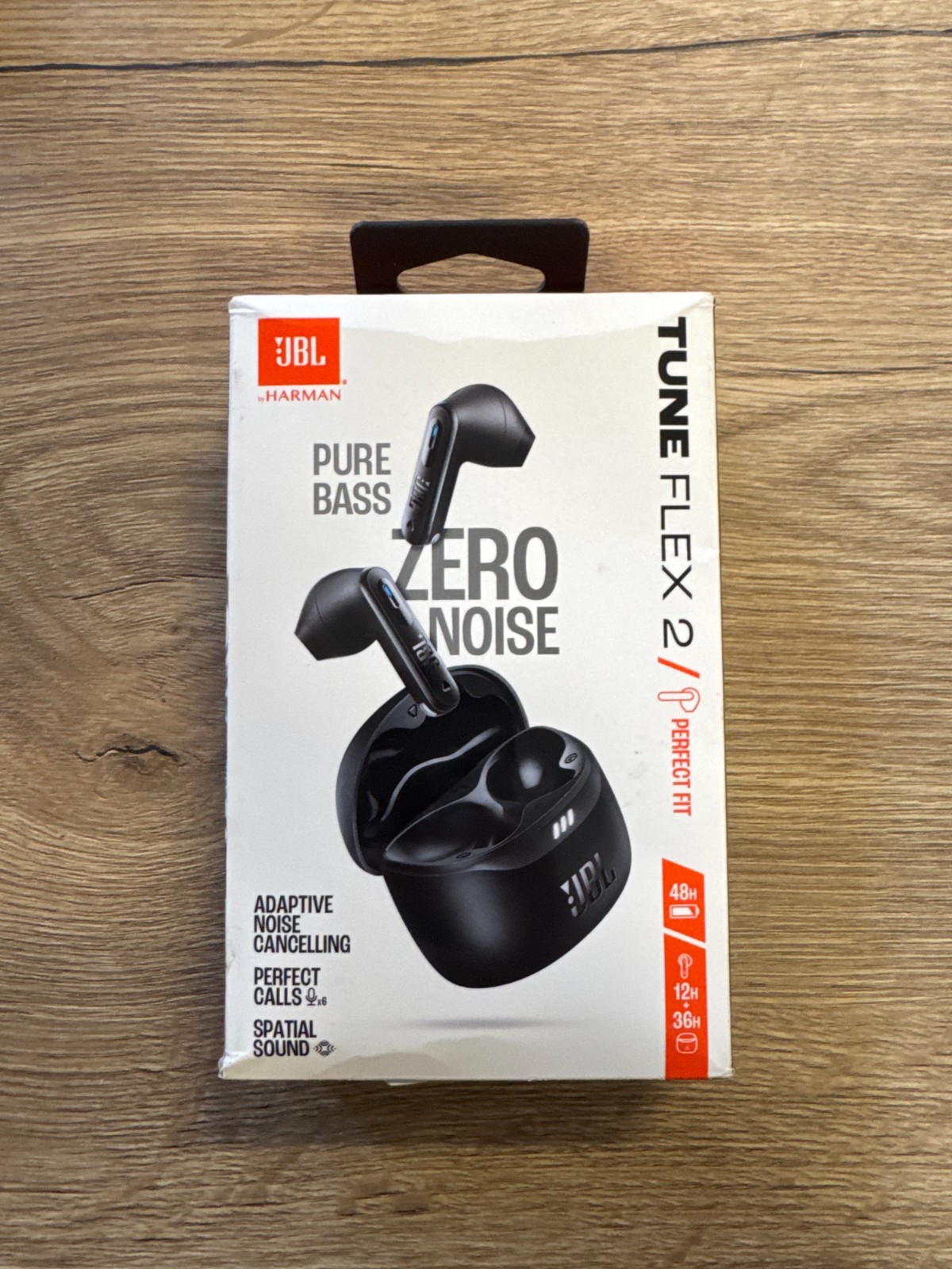 JBL Tune Flex 2 Bluetooth Earphones Black IP54 48h | 24 Month Warranty