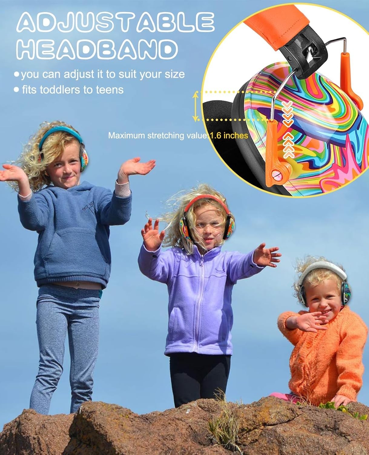 Noise Reducing Earmuffs for Kids (Ages 3-12) – 25NRR, Lightweight & Comfortable