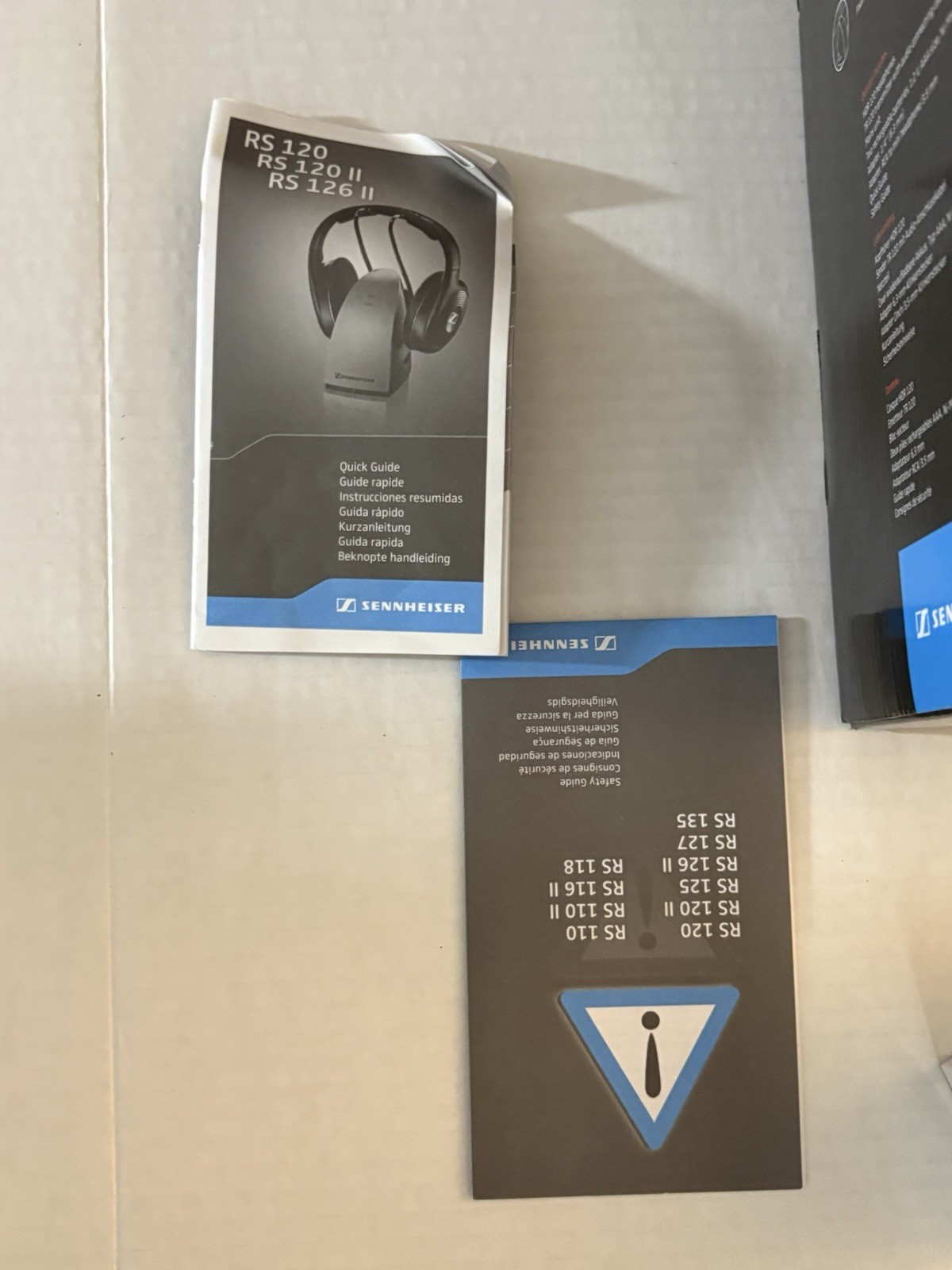 Sennheiser RS 120 Wireless RF Headphone System W/ Charging Base NEW Open BOX