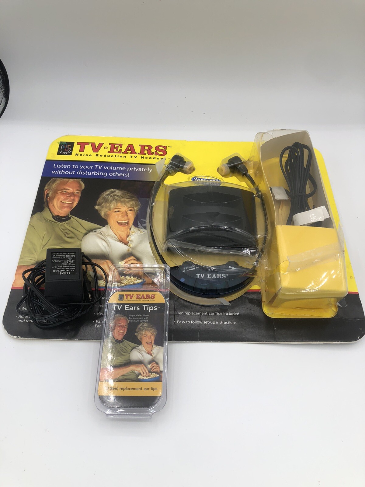 TV Ears Noise Reduction TV Headset 2.3 MHz 120 db Wireless 2007 – TESTED WORKING