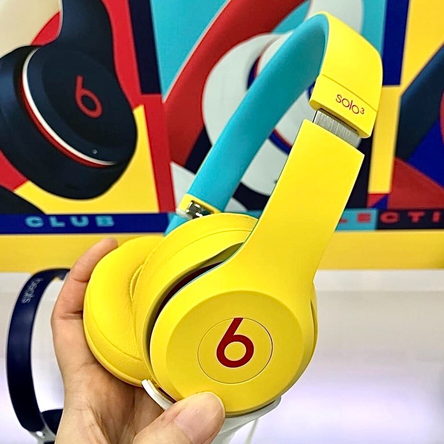 Beats Solo3 Wireless Bluetooth Club Collection Headphones Beats by Dre – Yellow