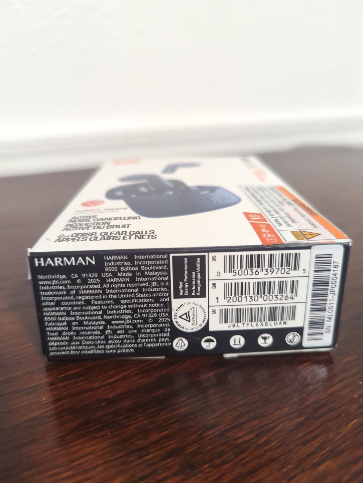 By Harman JBL Tune Flex True Wireless Bluetooth Noise Canceling Earbuds Blue