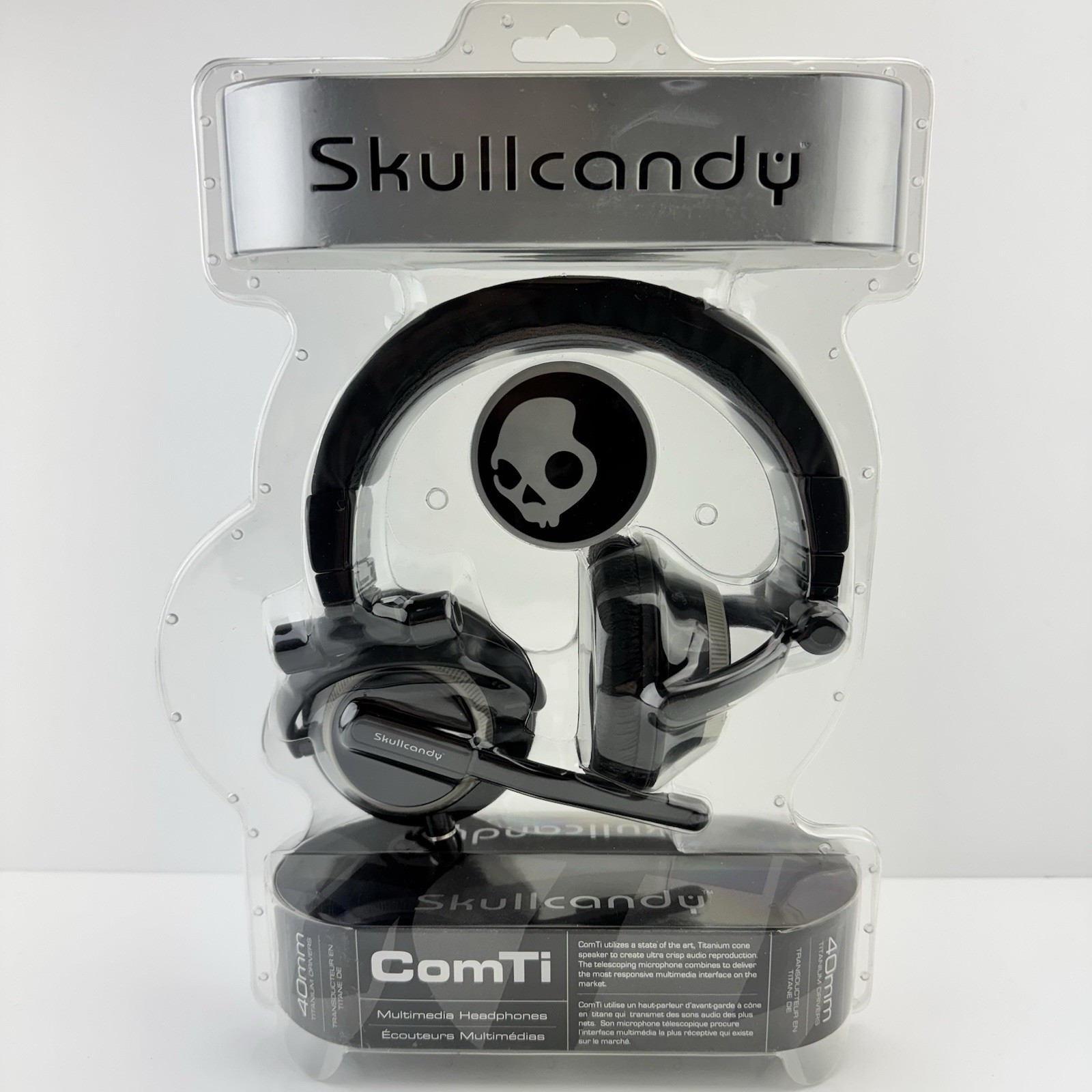 Skullcandy Ti Headphones 40mm ComTi Titanium Multimedia SC-ComTi SEALED Rare