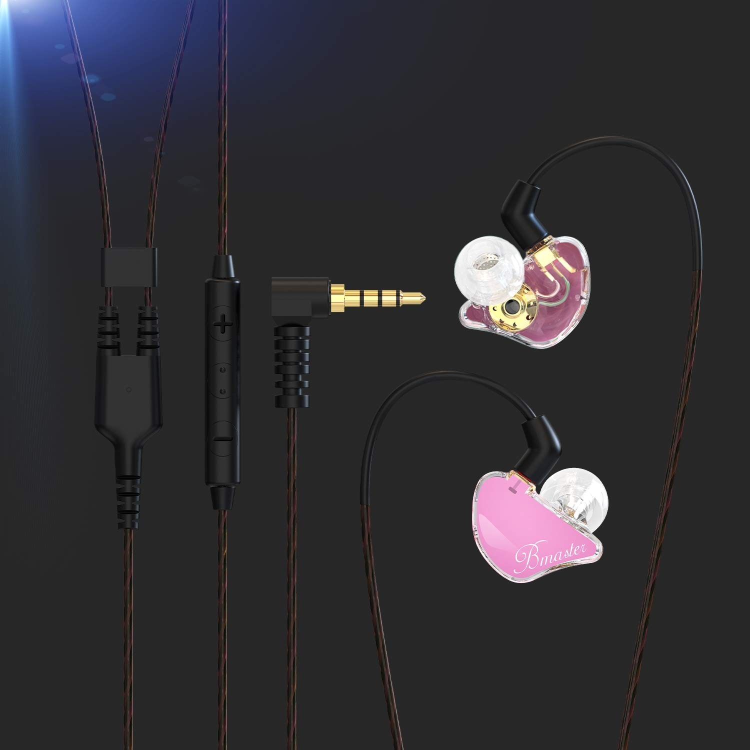 Triple Driver In-Ear Monitor Headphones, Detachable MMCX Cables, Musician Earpho