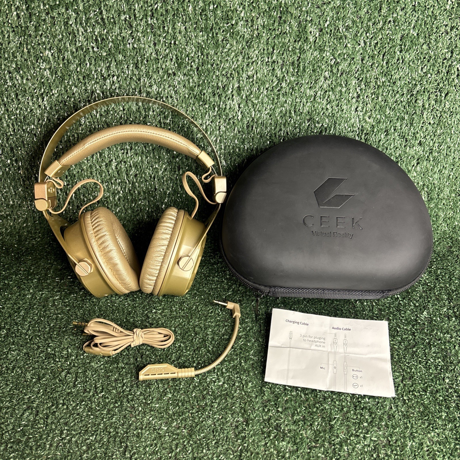 CEEK VR 360 Advanced Wireless Bluetooth Headphones with 4D Vibrations Gold