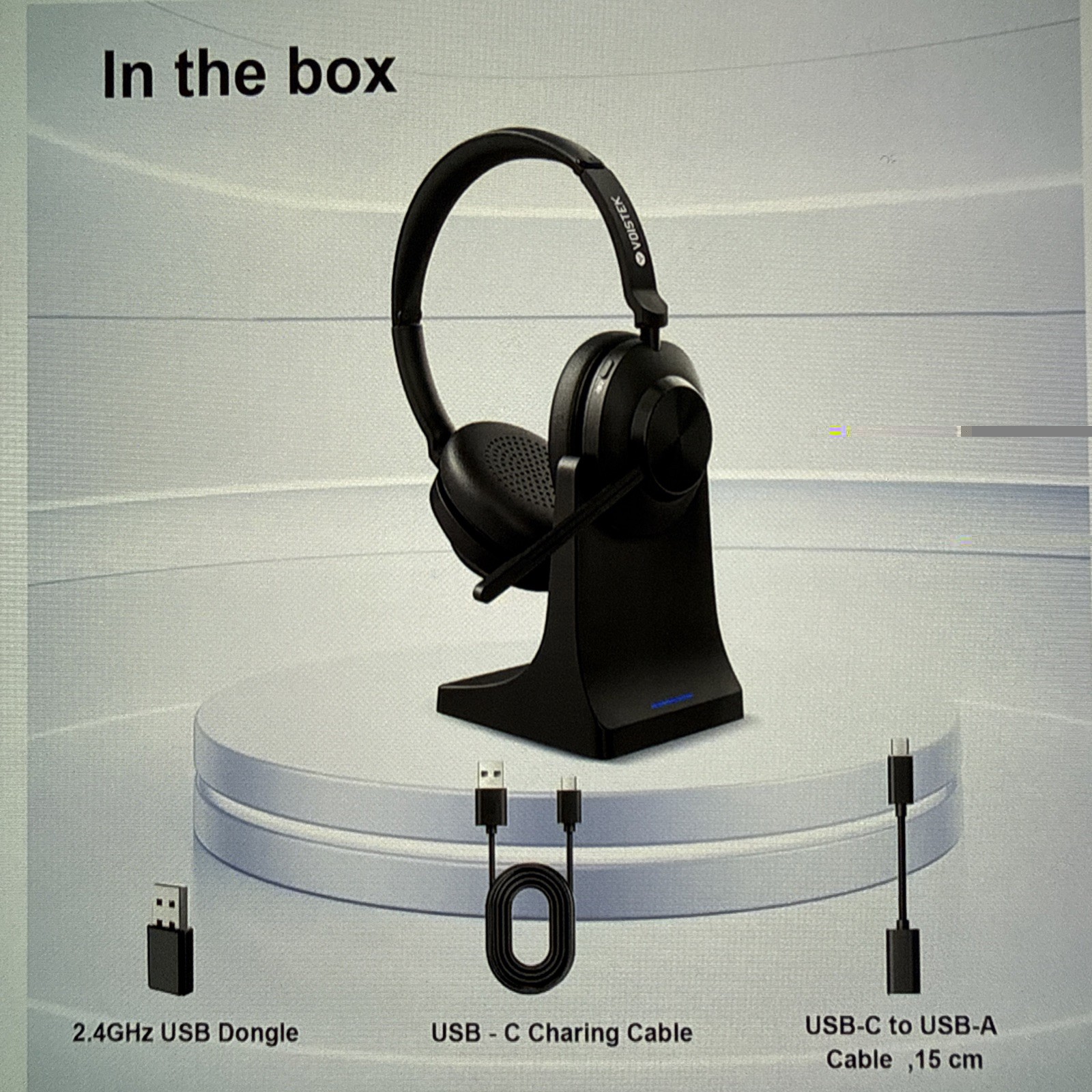Voistek Wireless Headset with Mic Stereo USB Bluetooth Headphone for PC/Phone