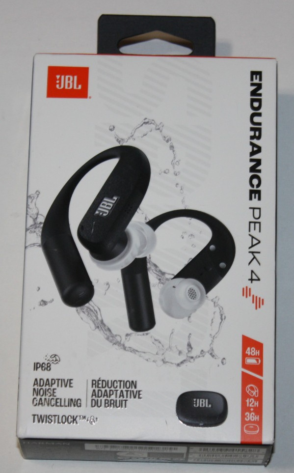 JBL Endurance Peak 4 True Wireless Bluetooth In-Ear Sport Headphones (Black) NEW