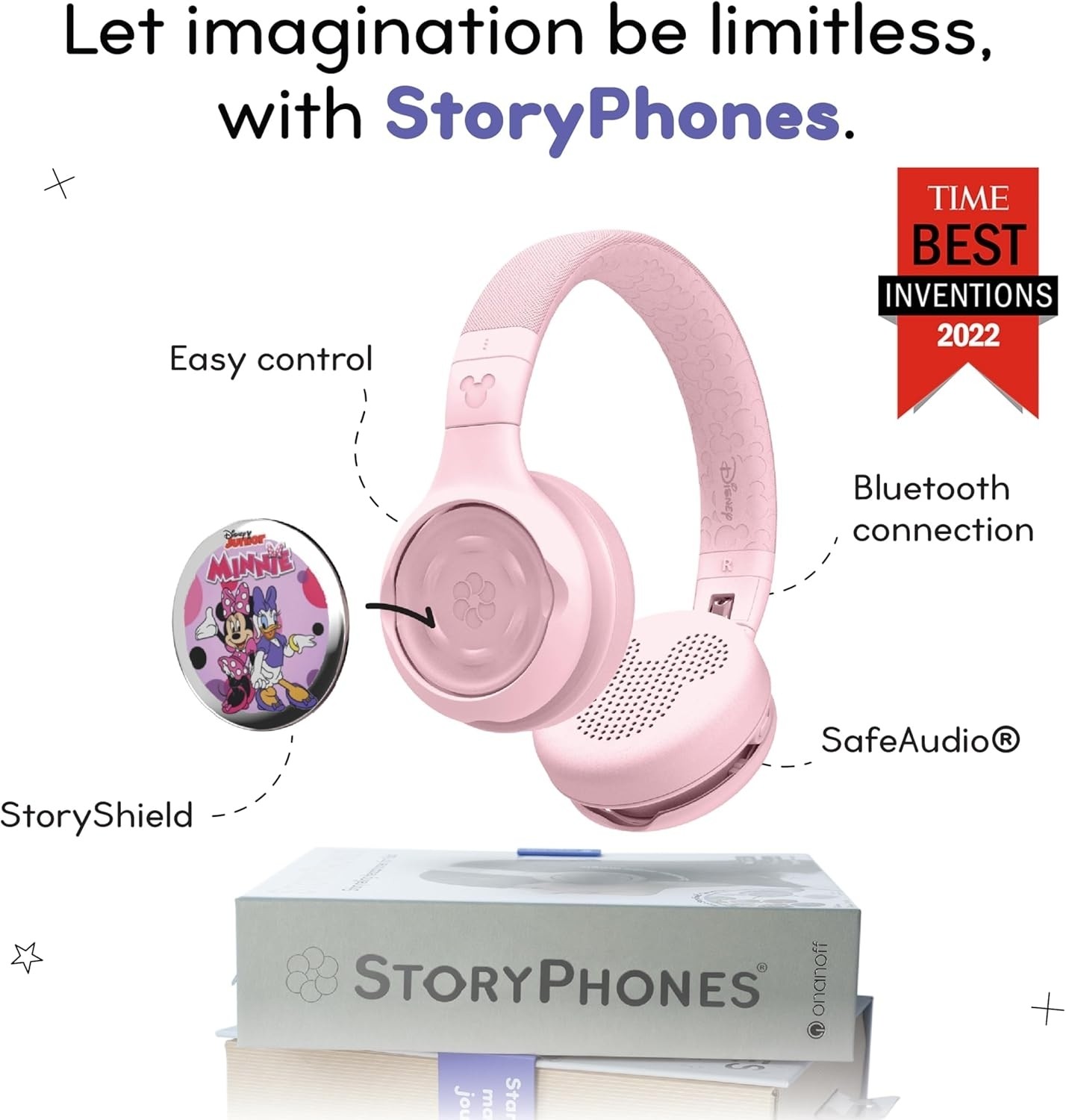 ONANOFF – StoryPhones Bluetooth Kids Folding On-Ear Storytelling Headphones with