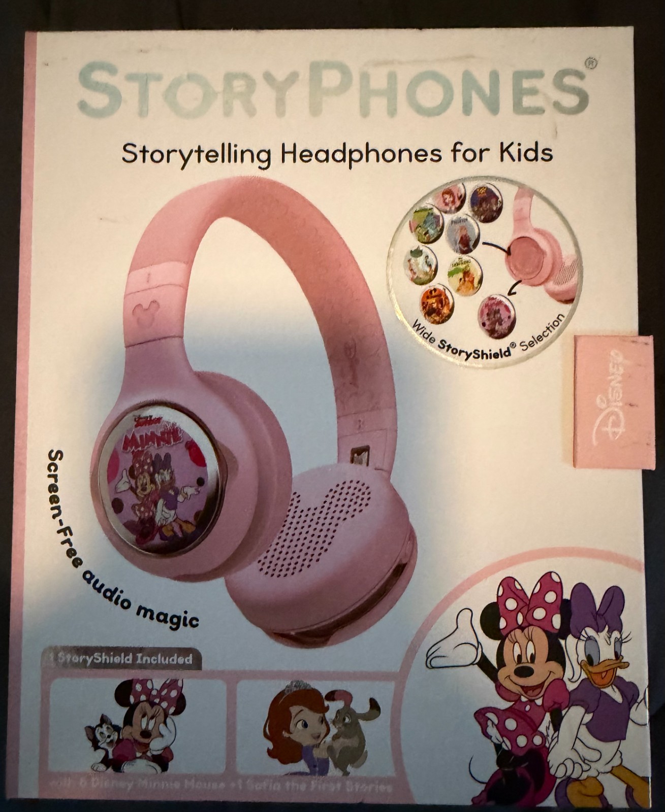 NEW STORYPHONES Storytelling HEADPHONES for KIDS, Disney Bundle w/1 STORY PINK