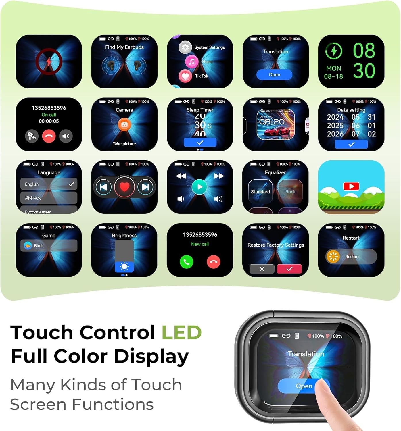 NE20 Earbuds, 2025 New NE20 AI Translation Earbuds in Real Time, Language Tra…