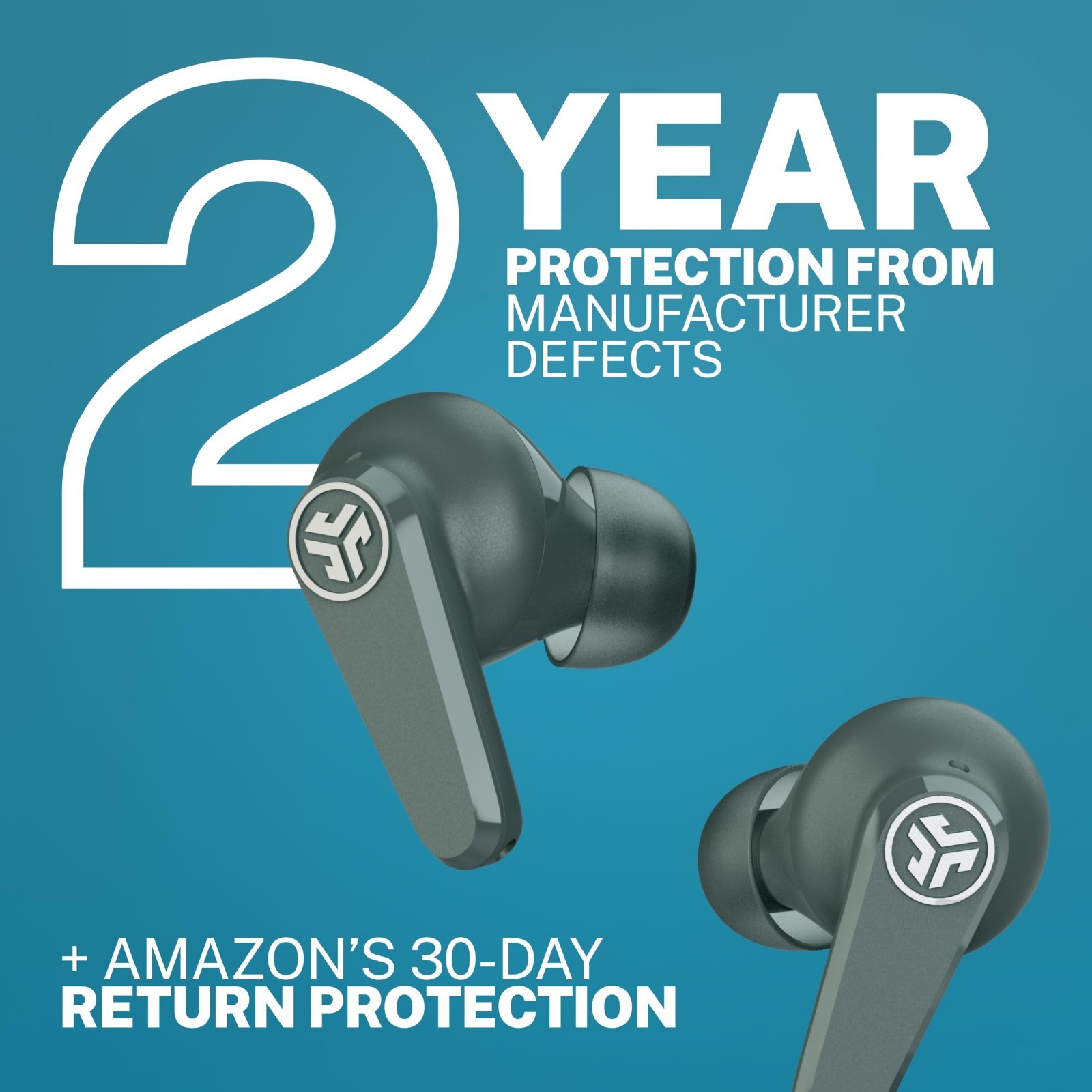 True Wireless Earbuds with Active Noise Cancelling, Bluetooth, Sage Color
