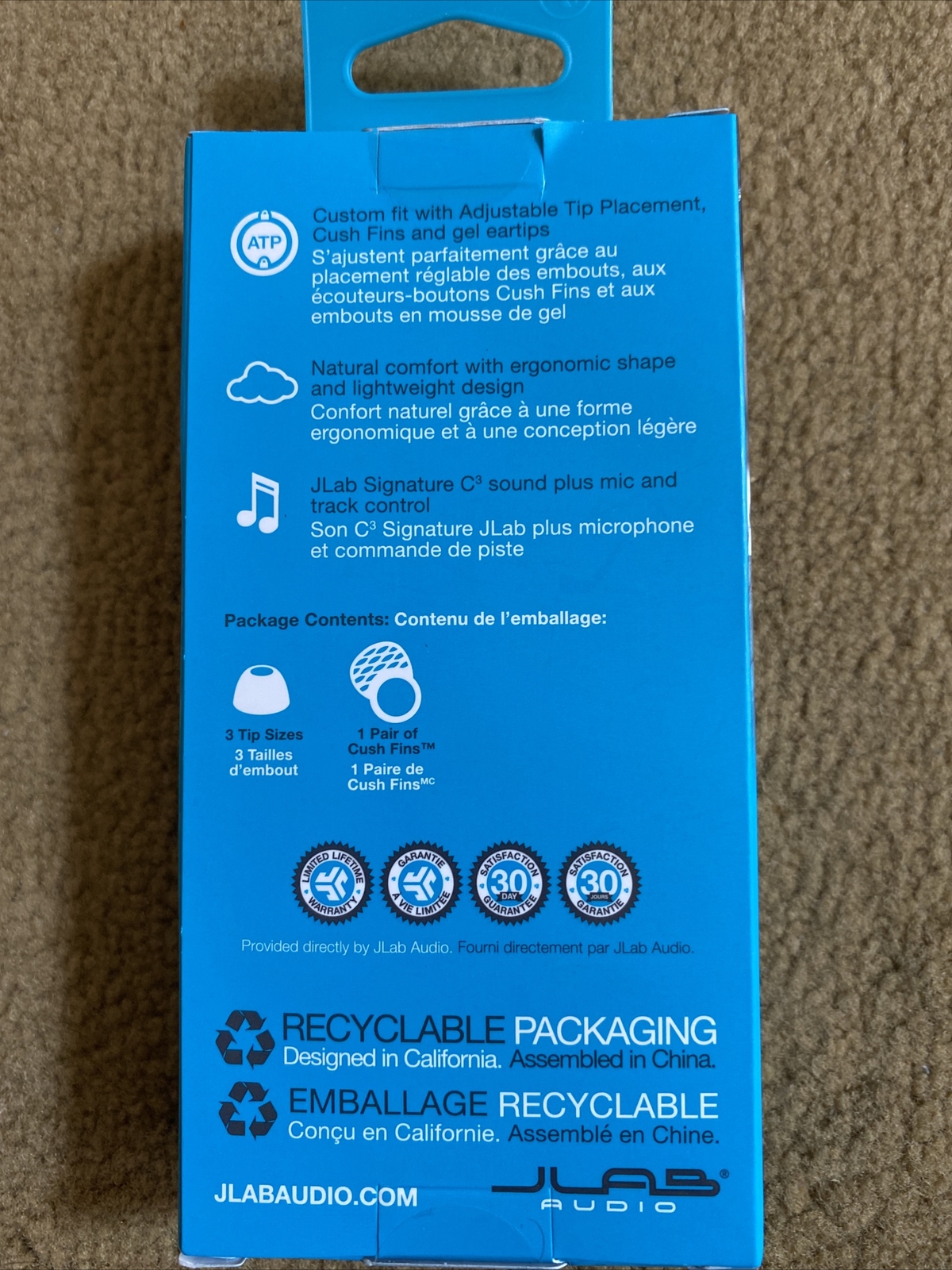 2 JLab Audio JBUDSPRO Signature Earbuds Blue/Pink Free Shipping