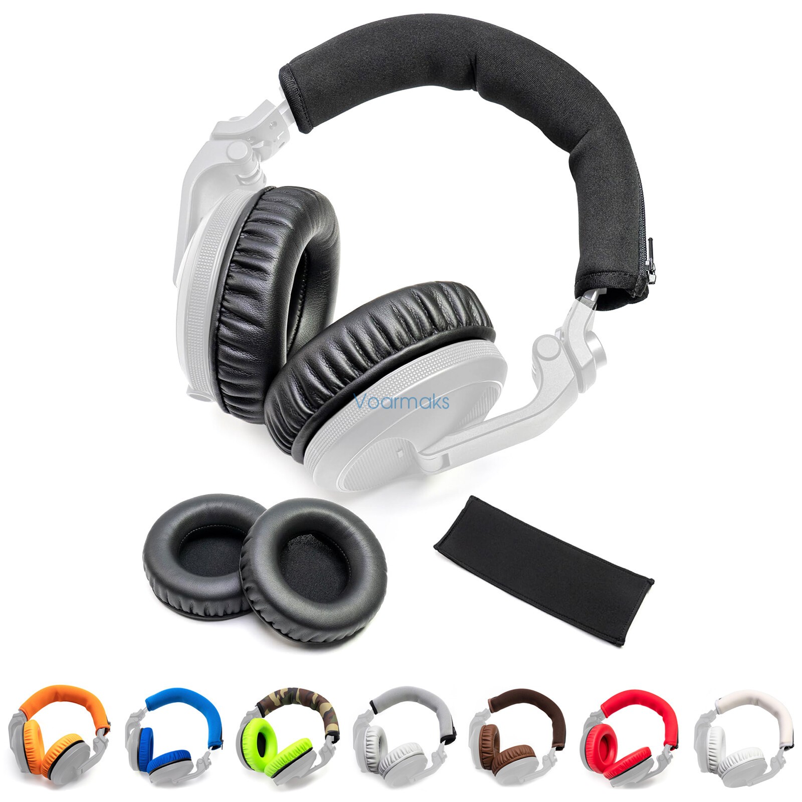 Thick Protein Leather Ear Pad Headband Kit For Pioneer HDJ X5 X7 X5BT X7 BT X10