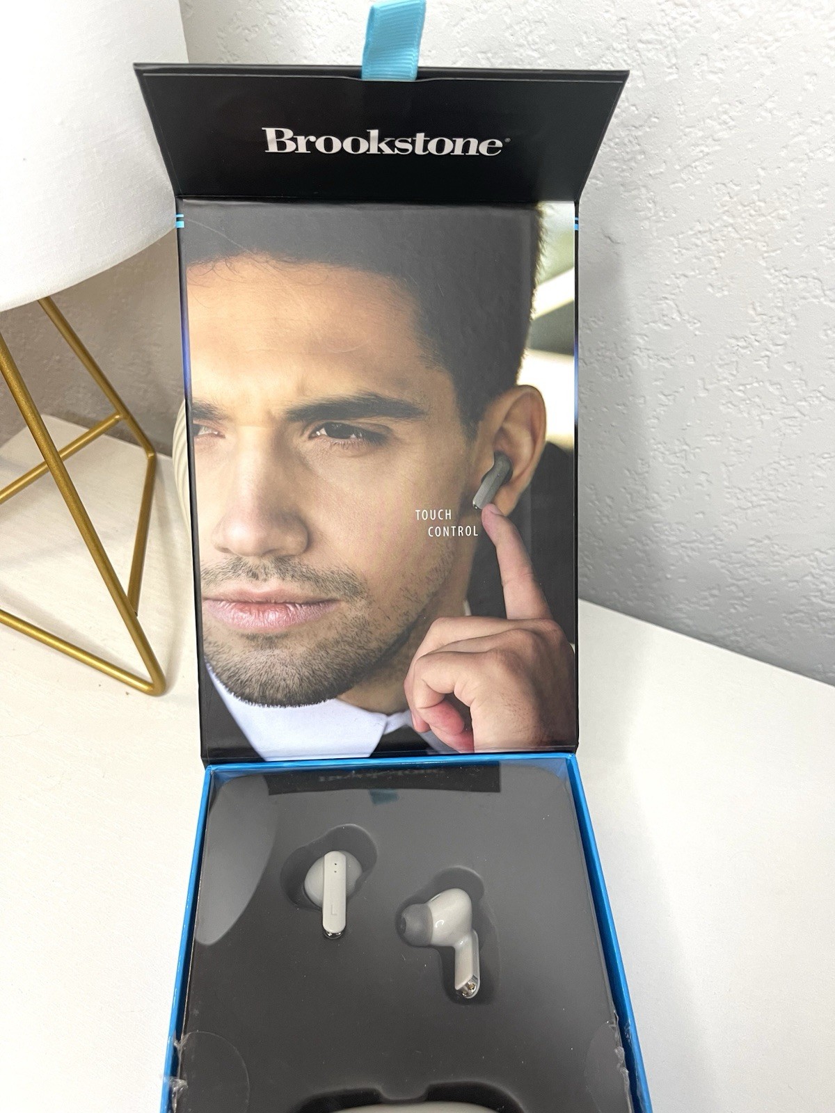 Brookstone Elite Touch True Wireless Bluetooth Earbuds Gray NEW