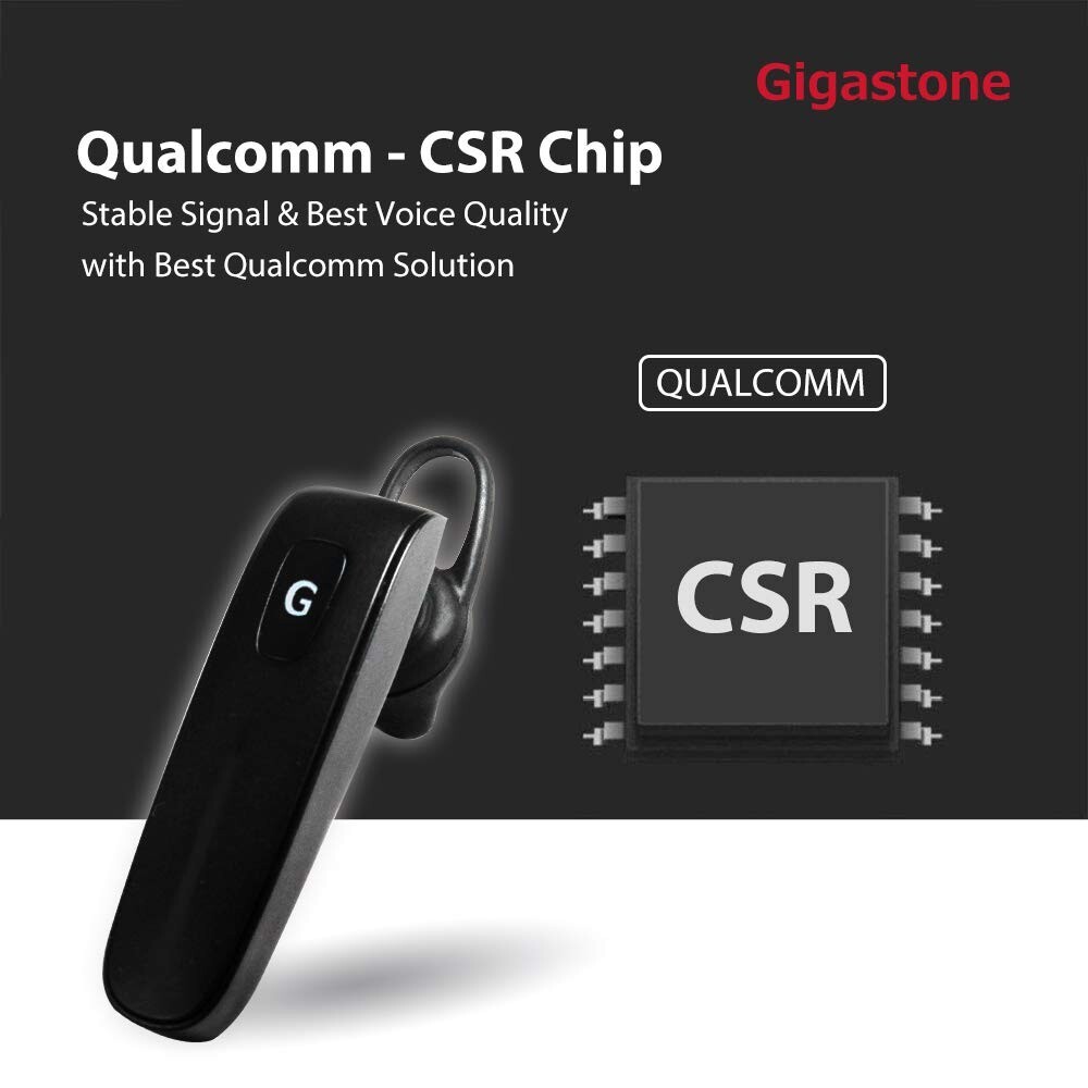 Gigastone Bluetooth Wireless 6-8 Hrs Driving Single Ear , Noise Canceling Mic