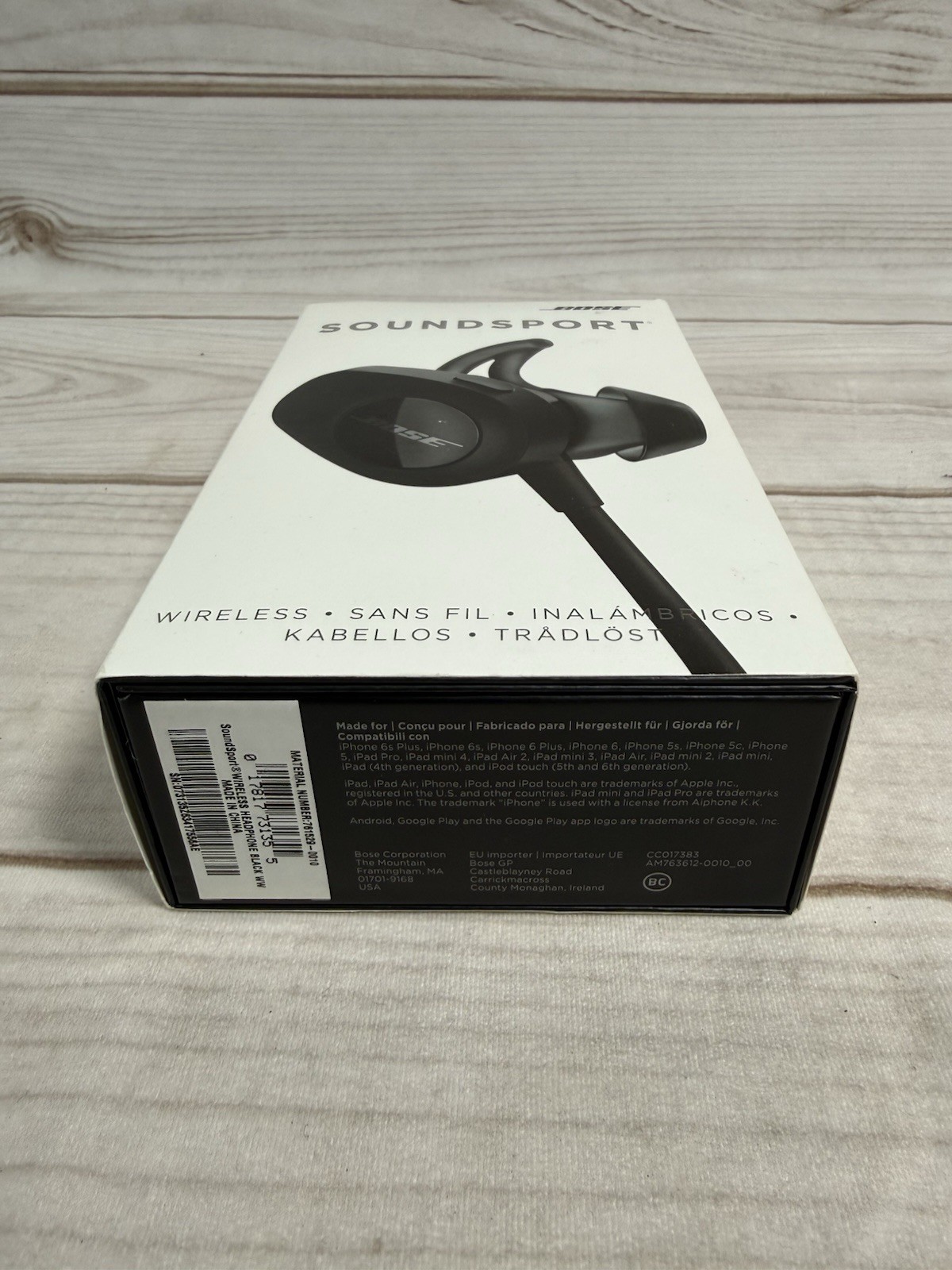 Bose SoundSport In-Ear Wireless Headphones Bluetooth Neckband Earbuds – Black