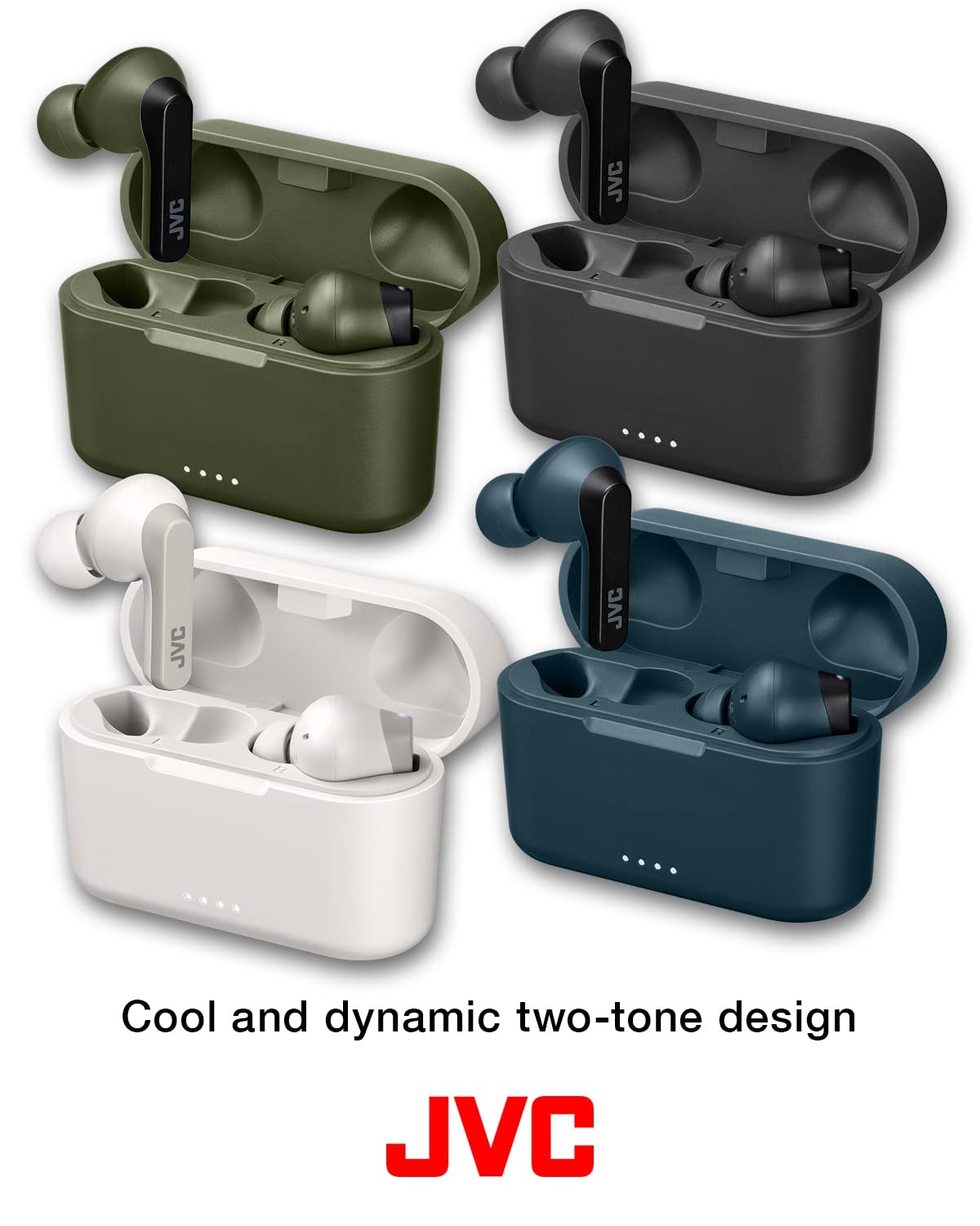 Jvc Riptidz True Wireless Bluetooth 5.1 Earbuds 30 Hour Battery Life Waterproof