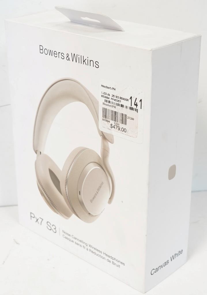 NEW- Bowers & Wilkins PX7 S3 Noise Cancelling Wireless Headphones – Canvas White