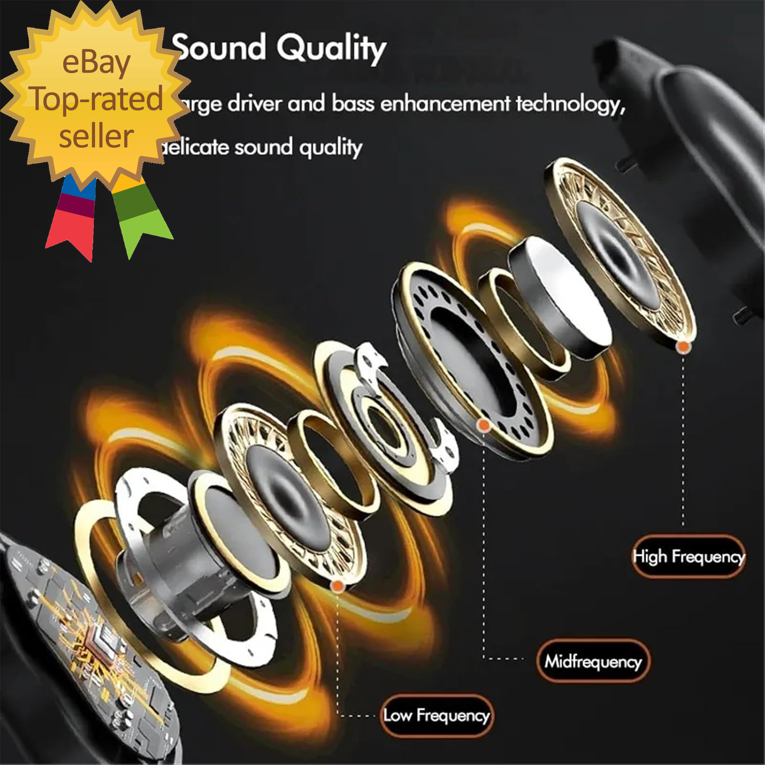 Air Conduction Open Ear Headphones 3.5Mm Wired Headphones & Built-In Microphone