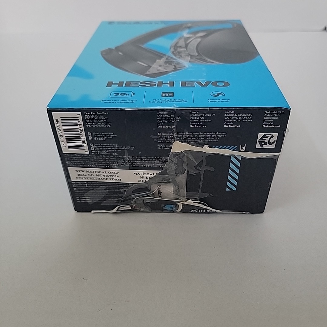 Skullcandy Hesh Evo S6HVW True Black Over-Ear Wireless Bluetooth Headphones