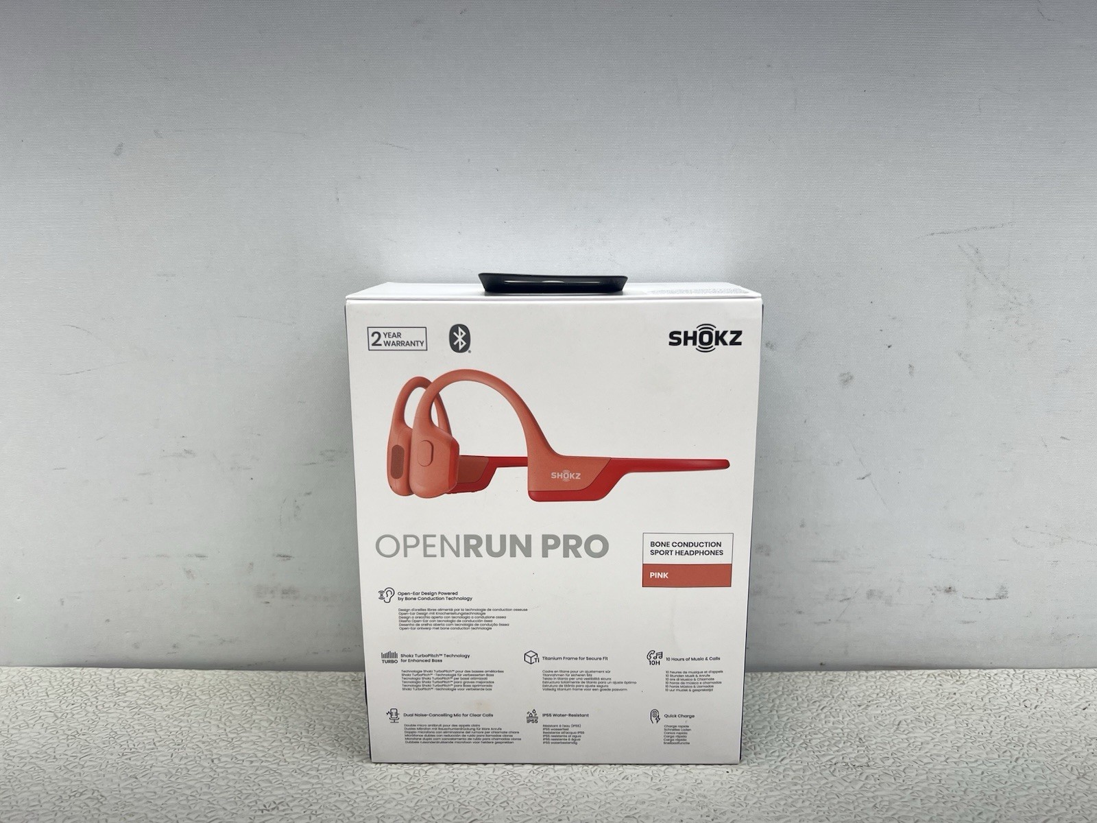 Shokz – OpenRun Pro Premium Bone Conduction Open-Ear Headphones – Pink –