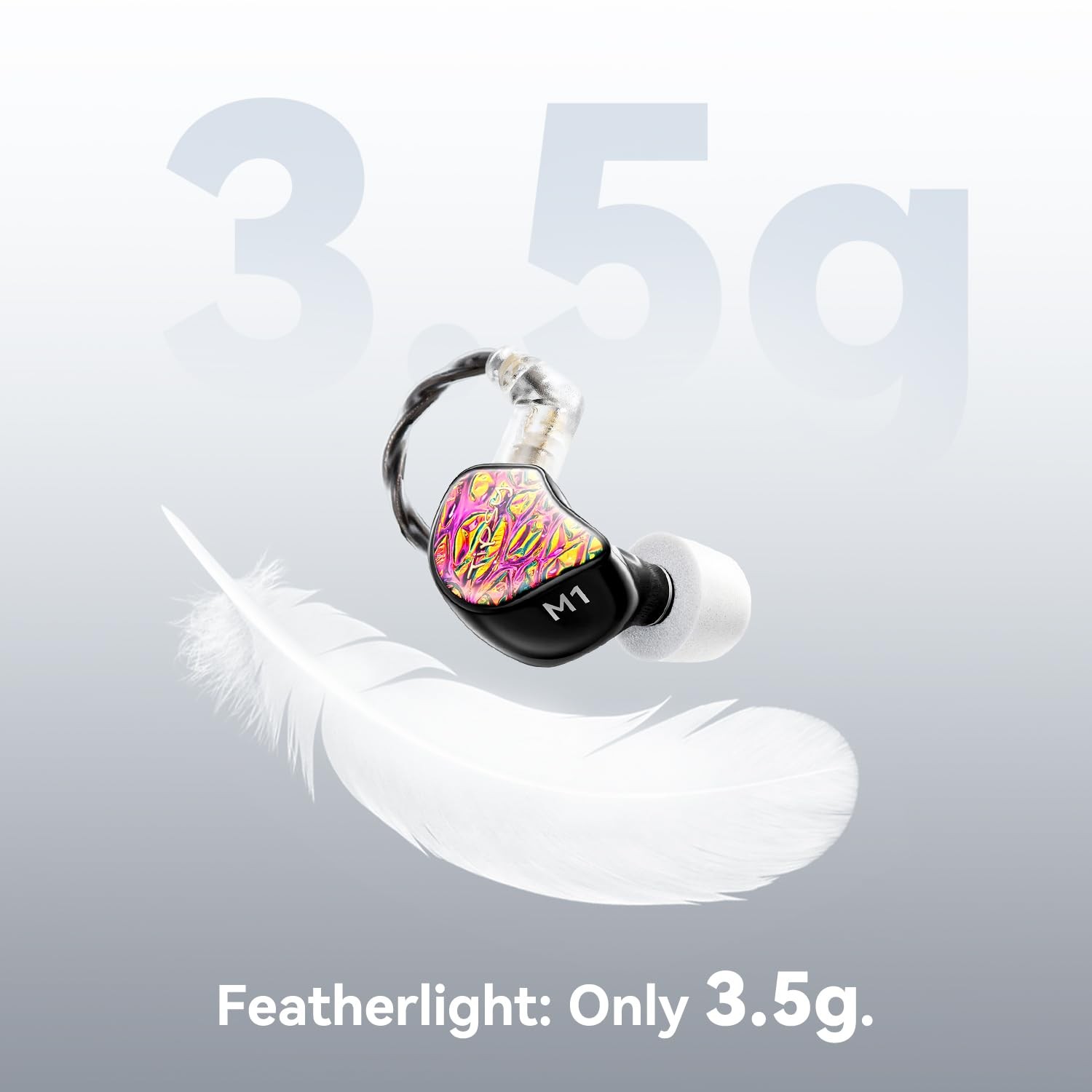 Tipsy M1 IEM, Bamboo Fiber Diaphragm in-Ear Monitor, Warm, Lively Bass & Vocals,