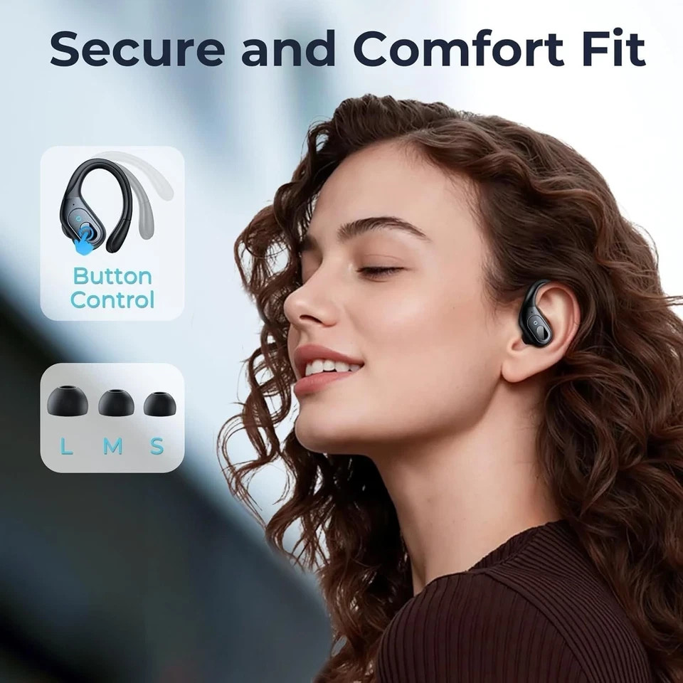 occiam ANC Wireless Earbuds 90H Over-Ear Hook IPX7