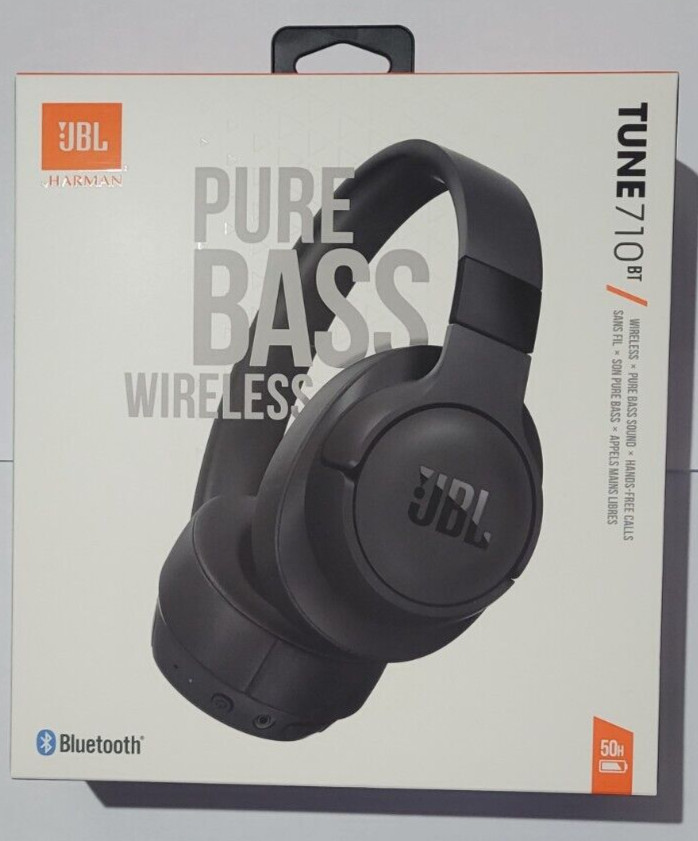 JBL Tune 710BT Pure Bass Wireless Headphones Black