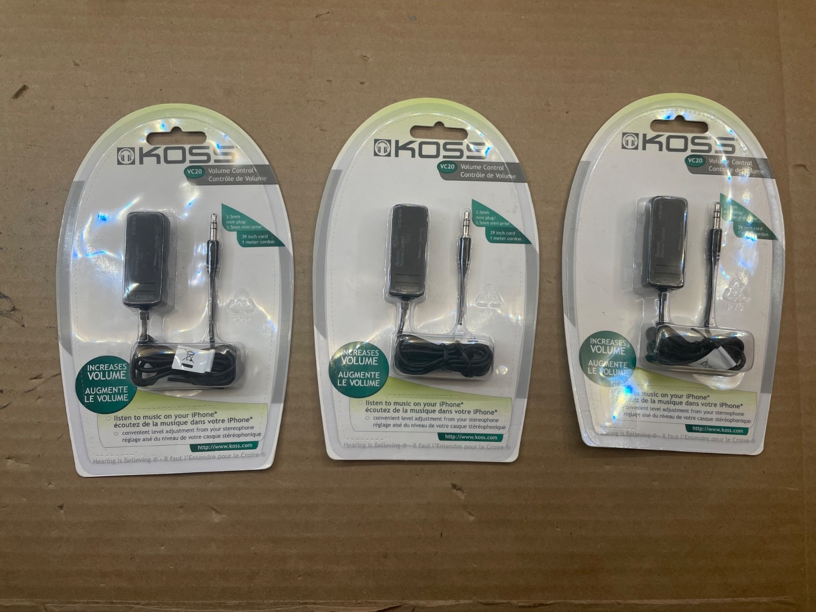 LOT OF 17 Koss VC20 In Line Headphone Volume Control for iPod MP3 VC-20