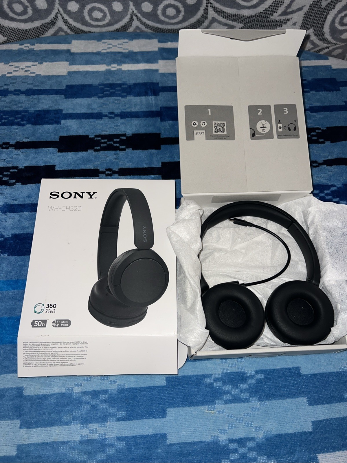 Sony WH-CH510 Wireless Bluetooth Headphones Hands-Free Voice Assistant Black