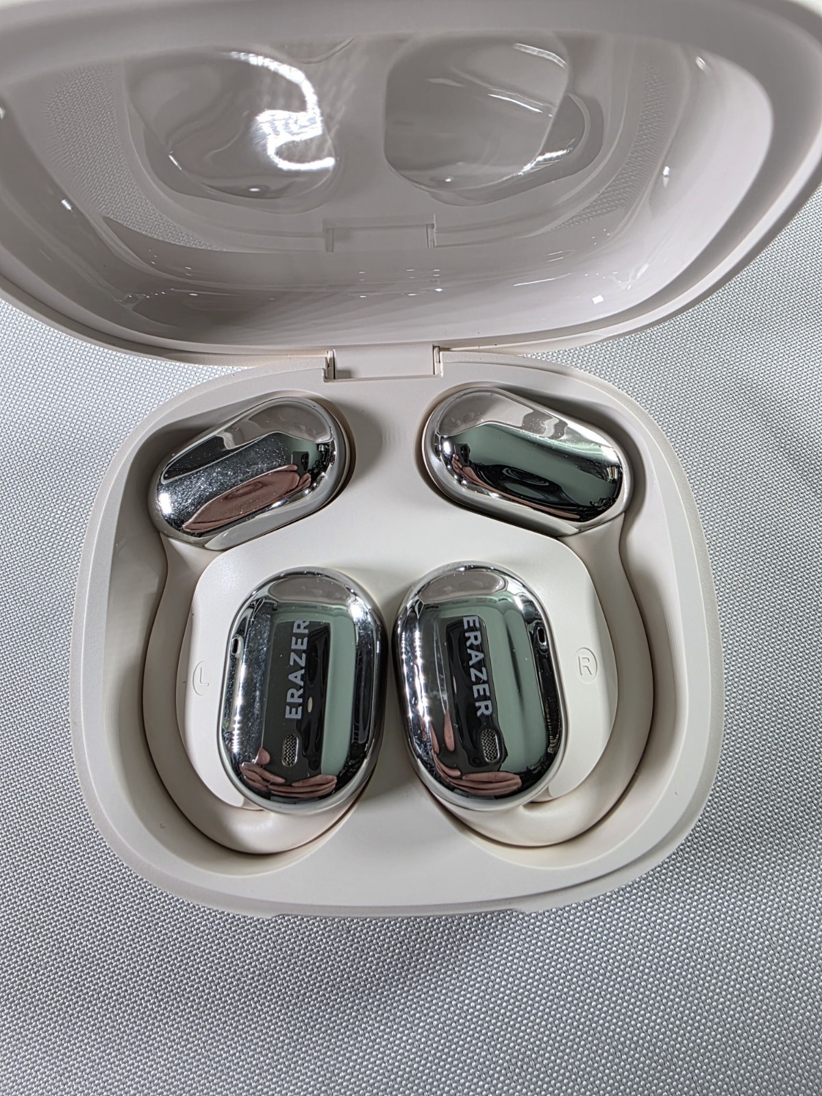 ERAZER XP2 Wireless Bluetooth Earbuds with Charging Case – White, No Cord