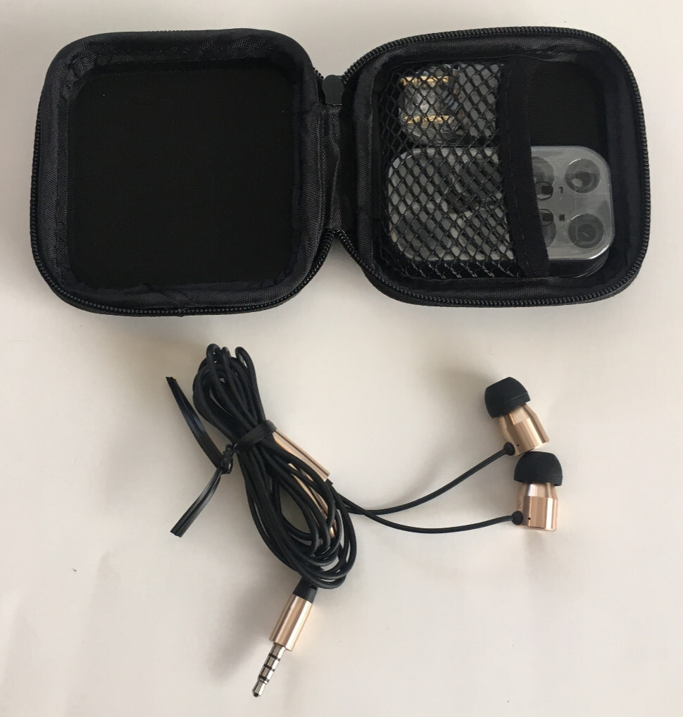 Lifetrons: DrumBass Sound Pro Metallic Earphones With Protective Case