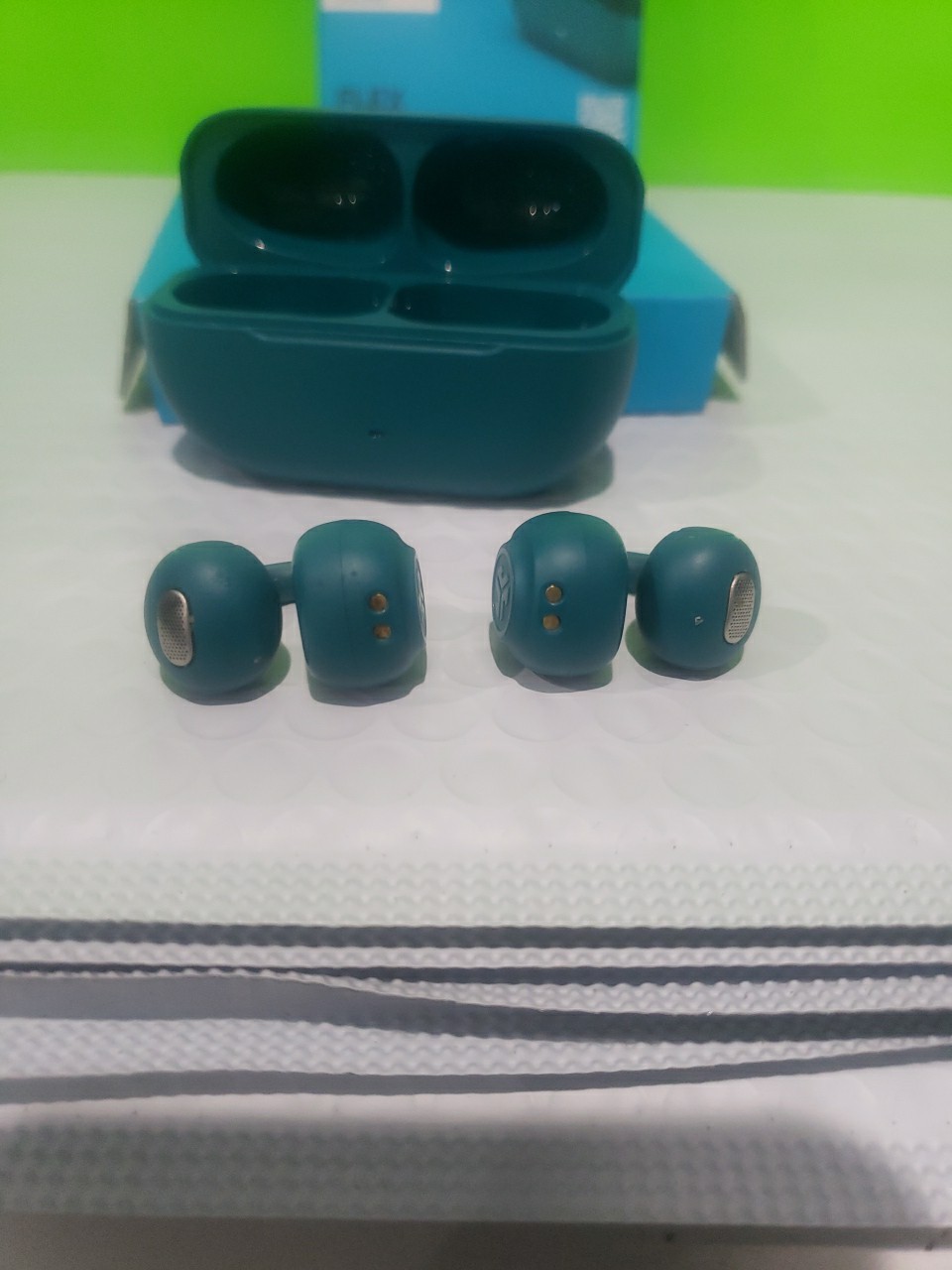 JLab Flex Open Earbuds Clip-on Cuff Design Wireless Bluetooth Multipoint – Teal