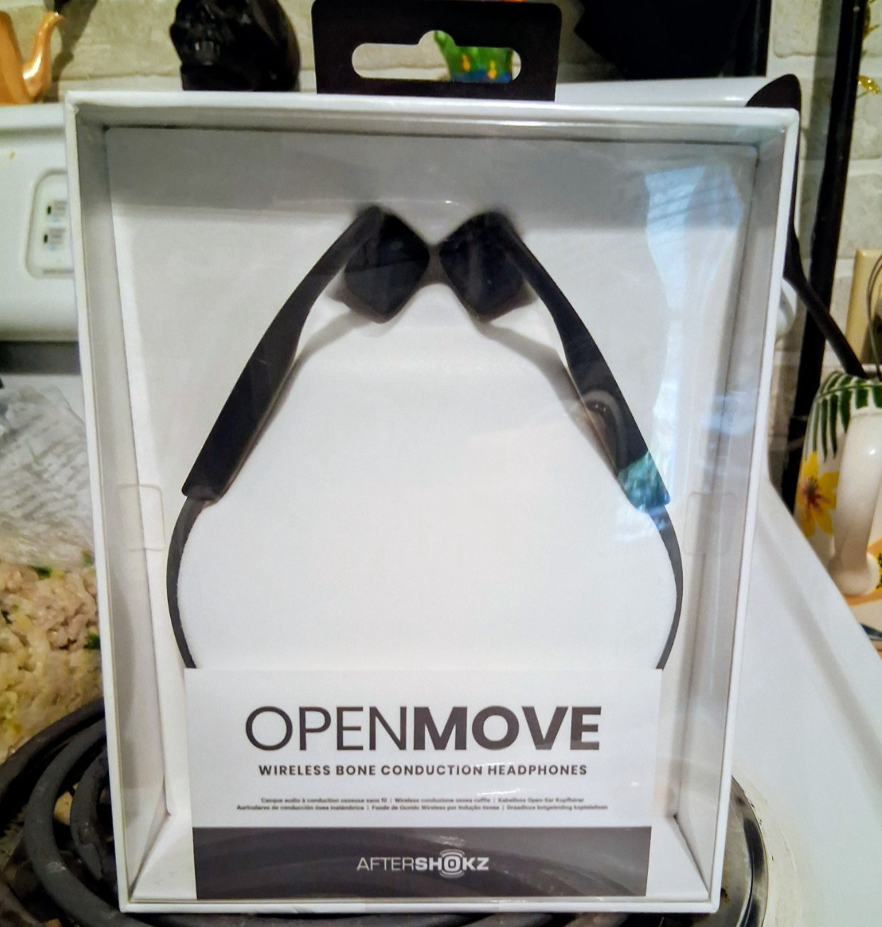 Shokz – OpenMove Bone Conduction Open Ear Lifestyle/Sport Headphones – Gray