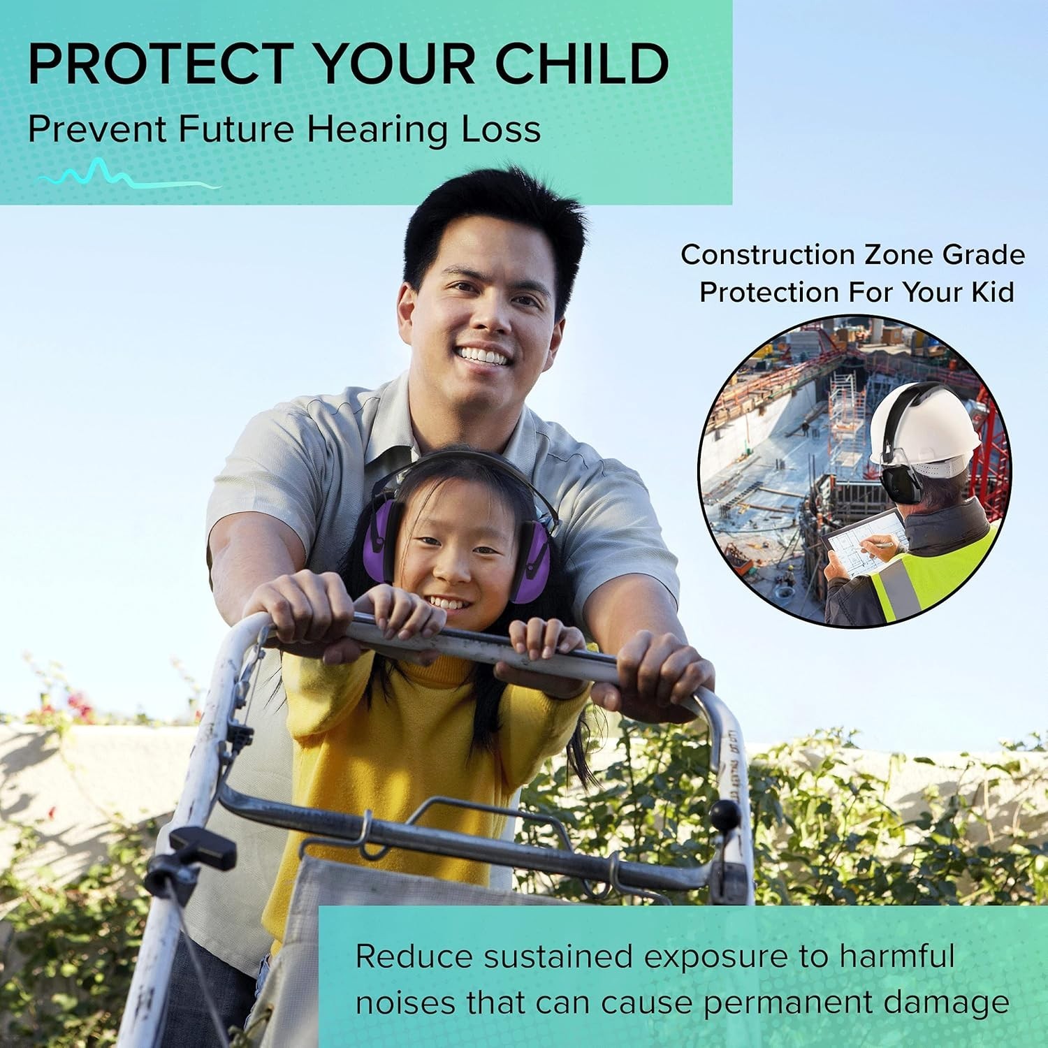 Comfortable Active Noise Cancelling Earmuffs for Kids & Adults – Adjustable Fit
