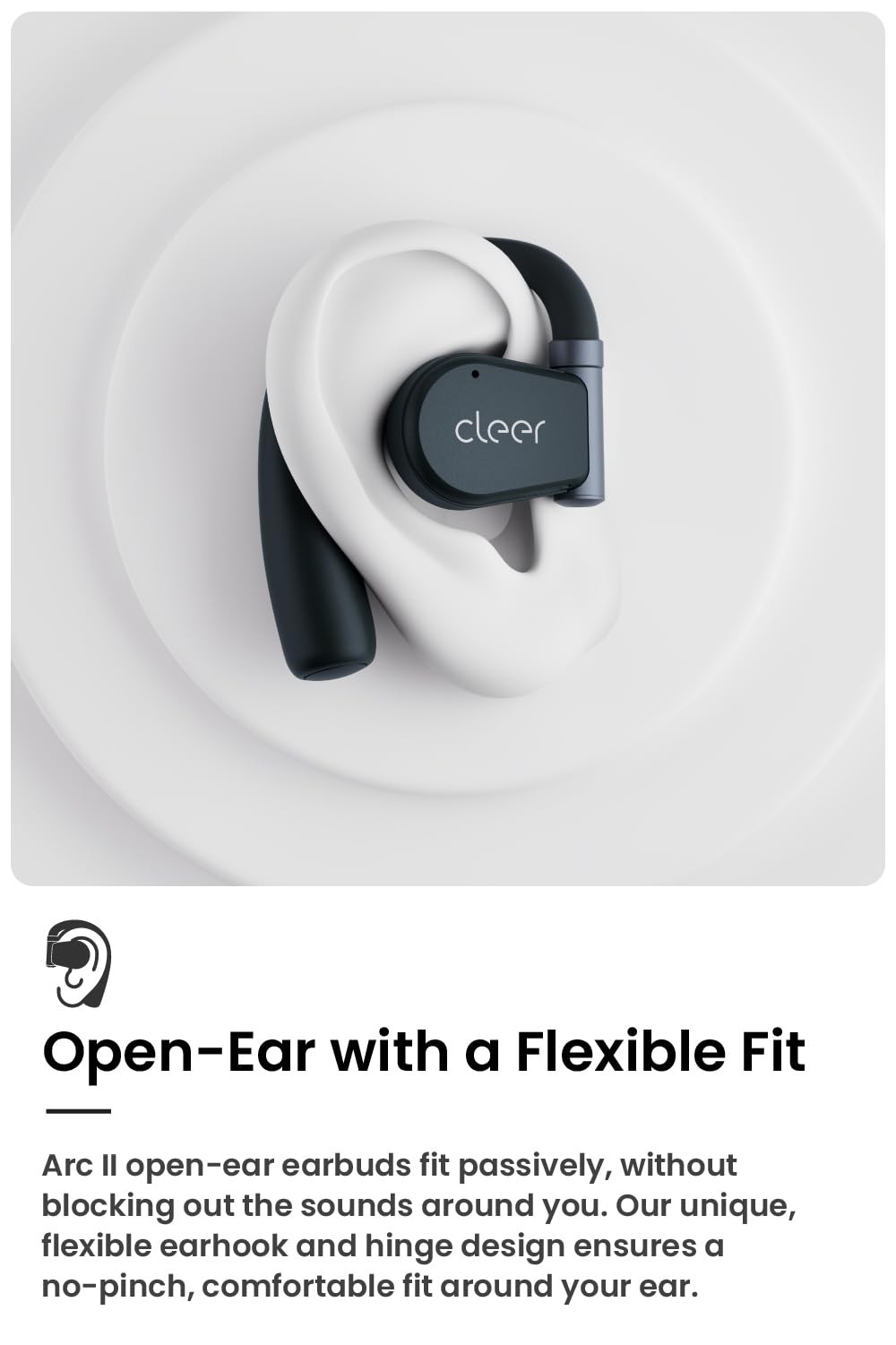 Ultra Light Open Ear Bluetooth Headphones Sweat Resistant 35 Hours Playtime