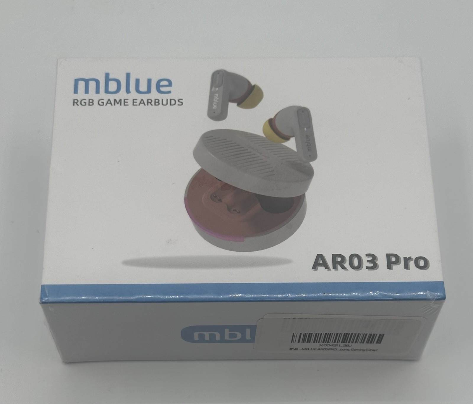 NEW AND SEALED mblue Wireless Earphone AR03 Pro RGB Game Earbuds