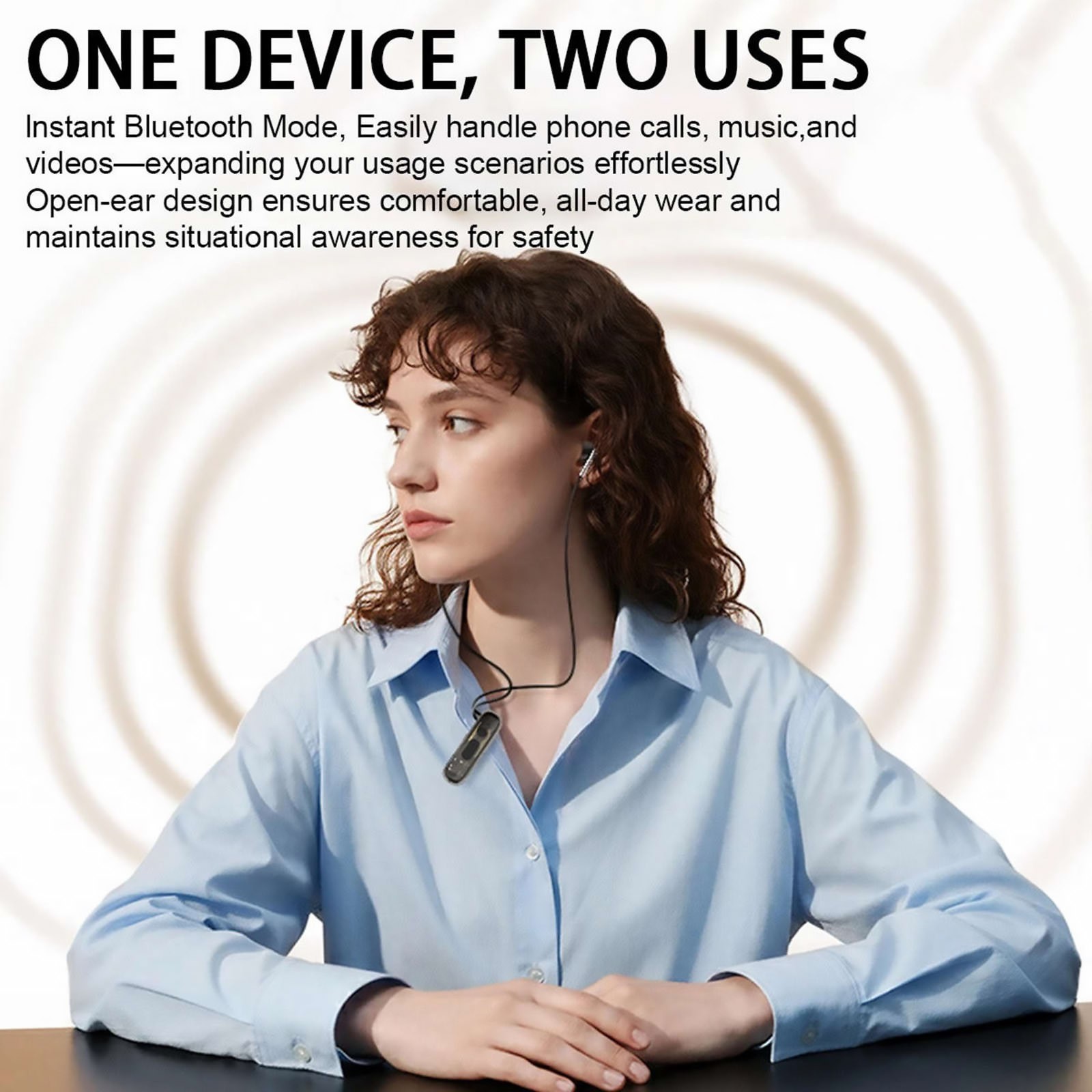 48dB Rechargeable Voice Amplifier Bluetooth 5.4 8 Volume 20H Clip For Seniors