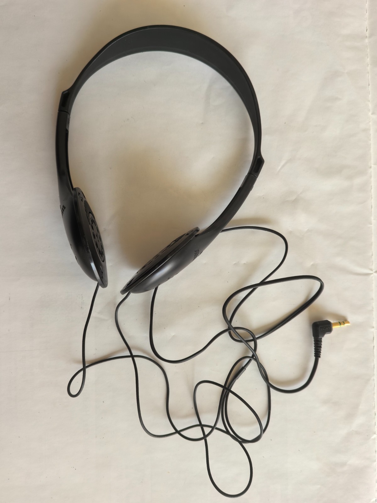 Vintage Sony MDR-027 Walkman Black Adjustable Headphones Tested- No foam pads